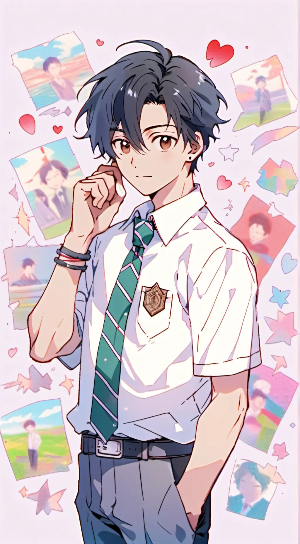 ai character: Hajime Kindaichi background