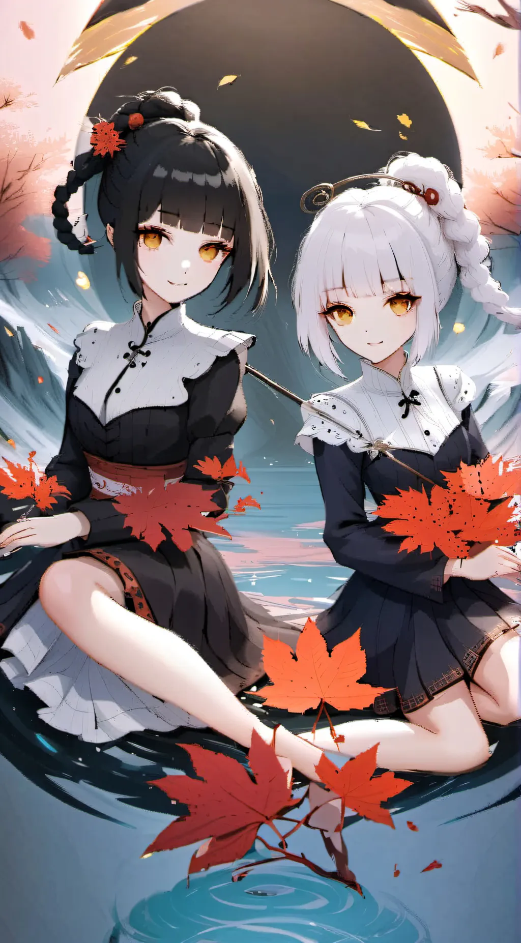 ai character: Ying and yang background