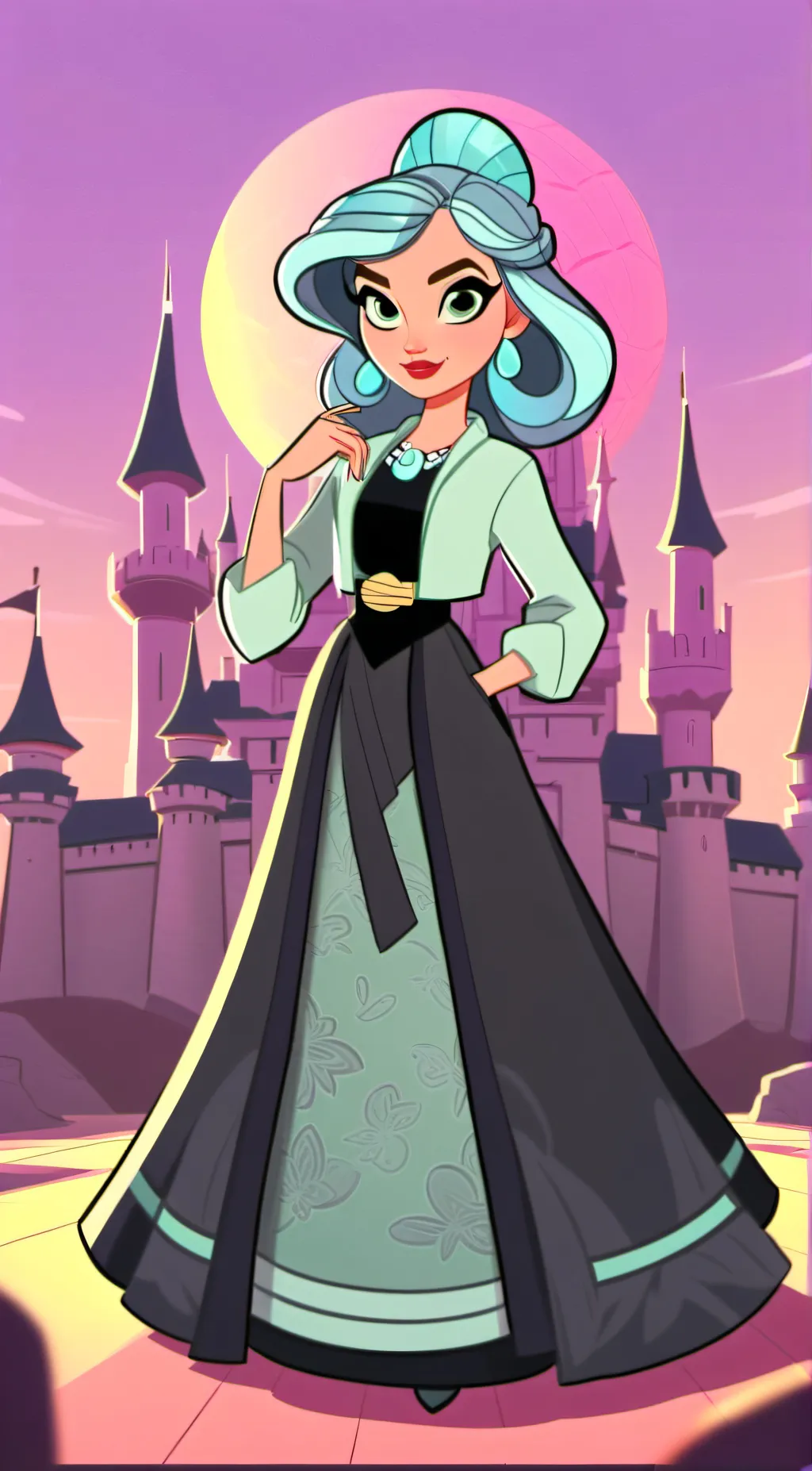 ai character: fan of lily background