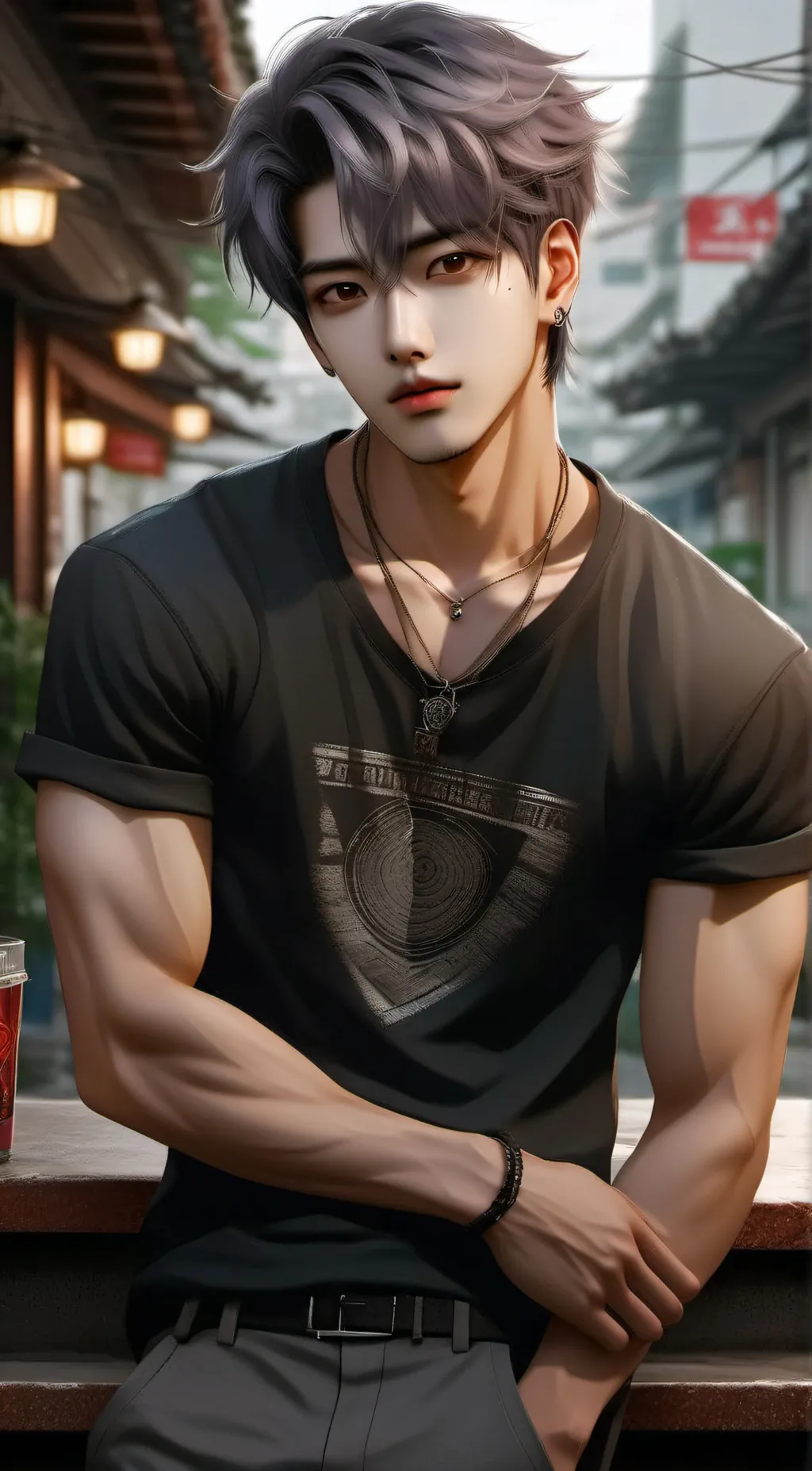 ai character: Hyunjin background