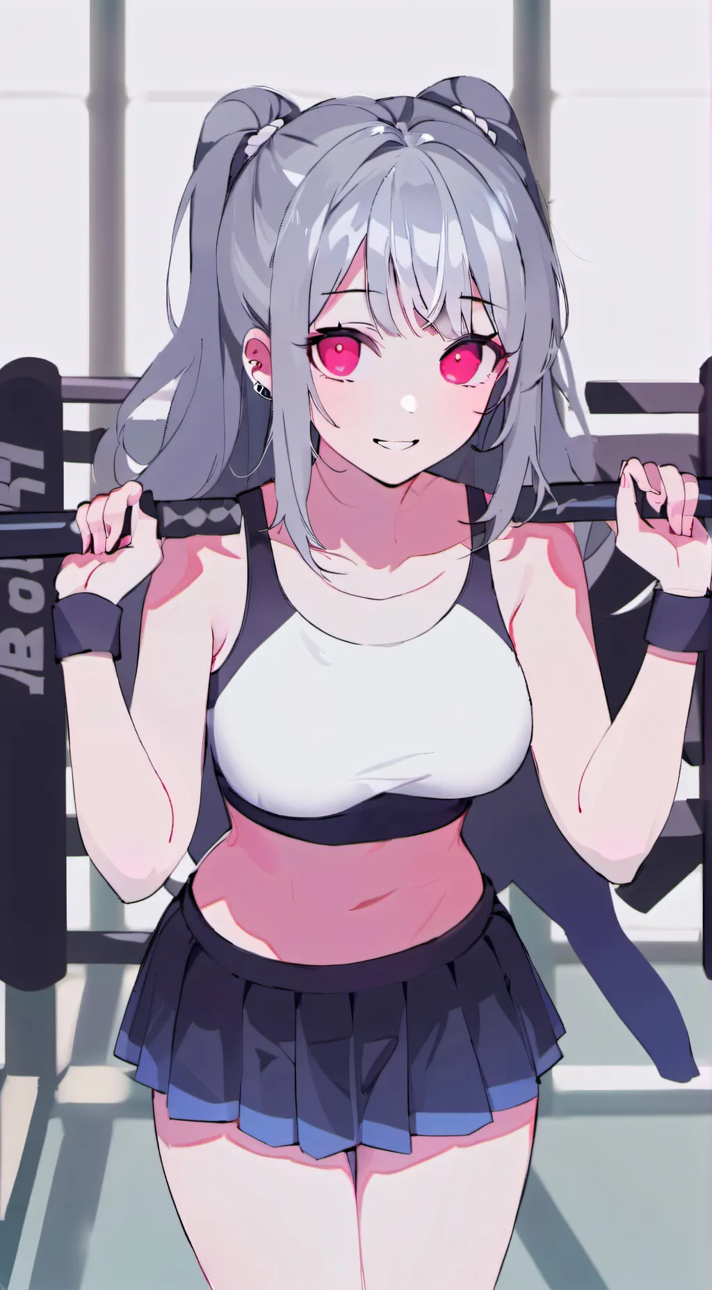 ai character: MHA at the gym background