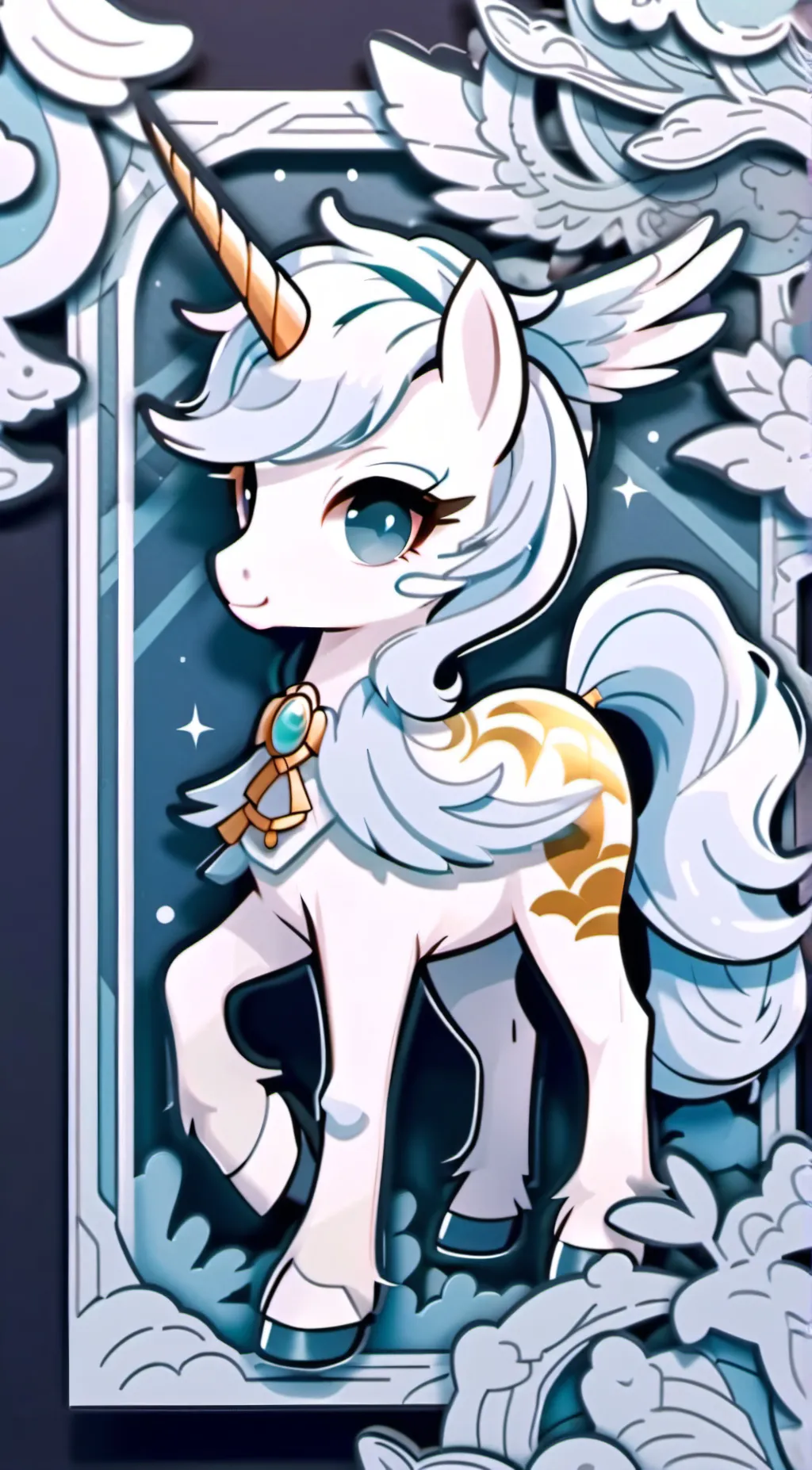 ai character: fluffy pony background