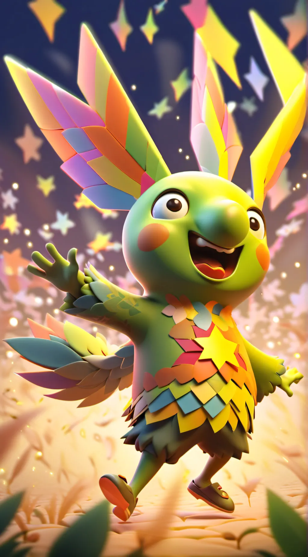 ai character: hewo  background