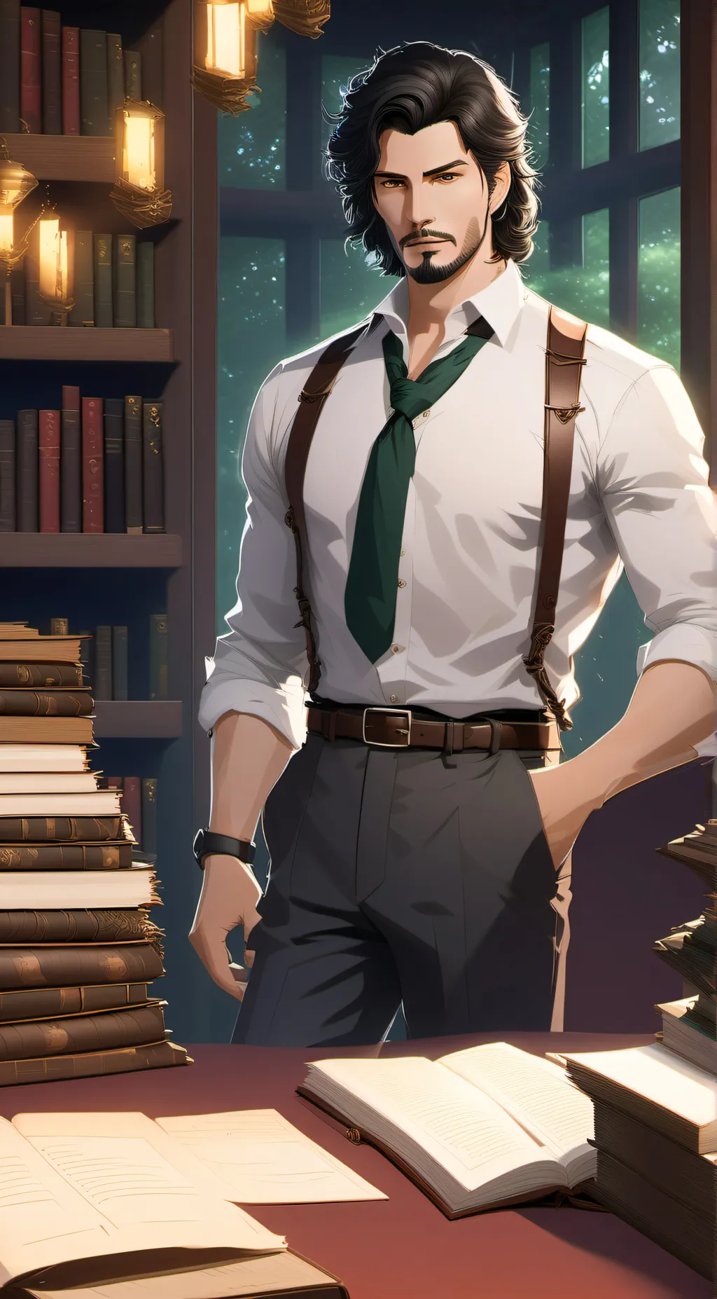 ai character: Oliver Greenthorn  background