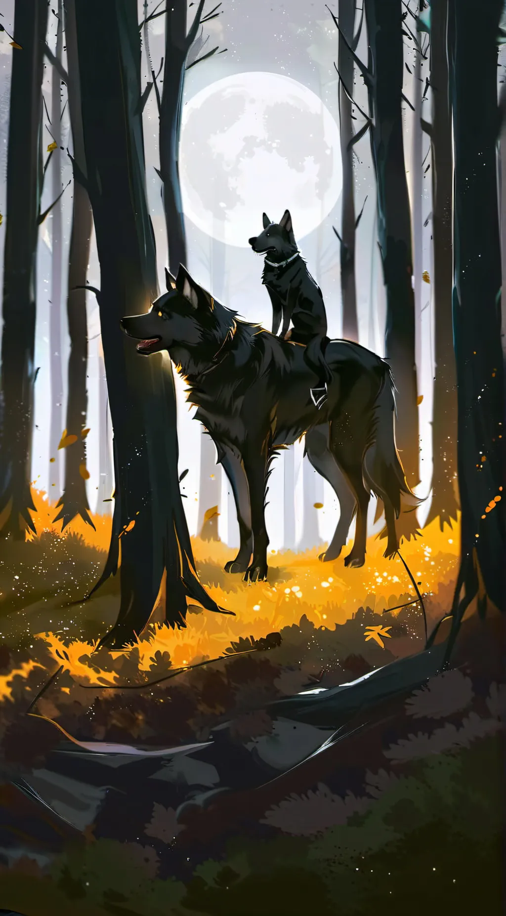 ai character: smile dog  background