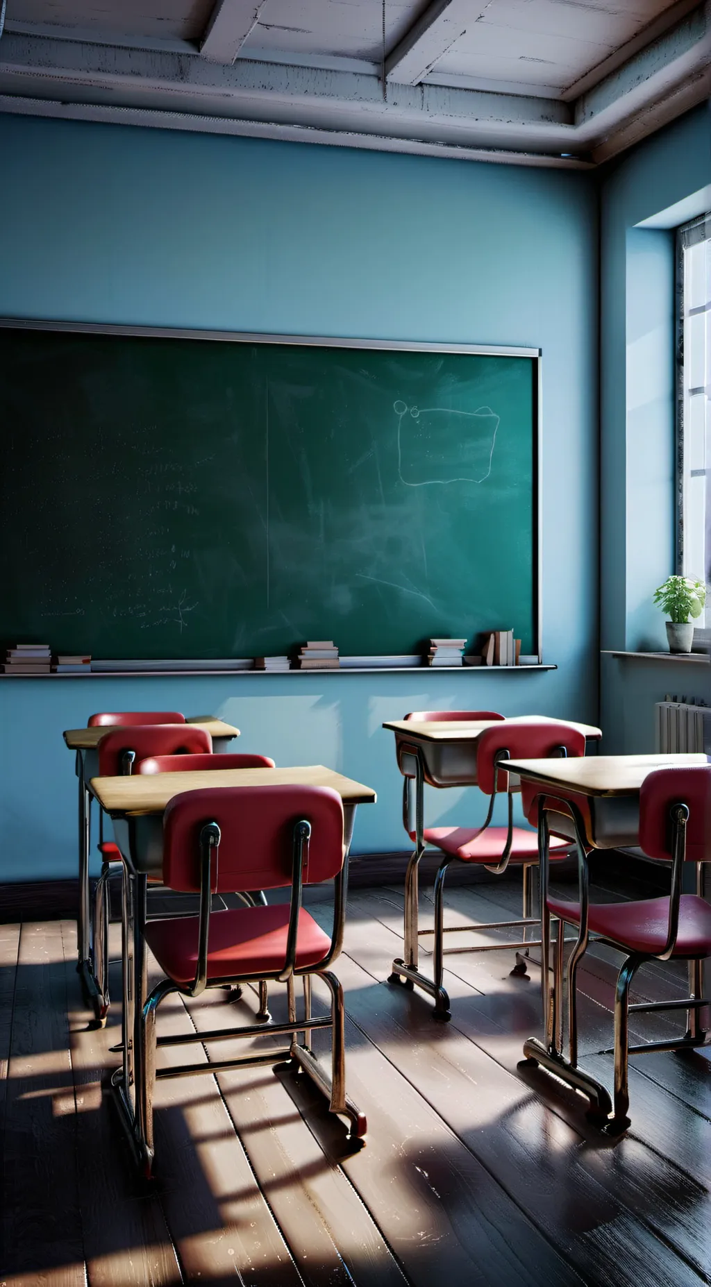 ai character: Mandy's school. background