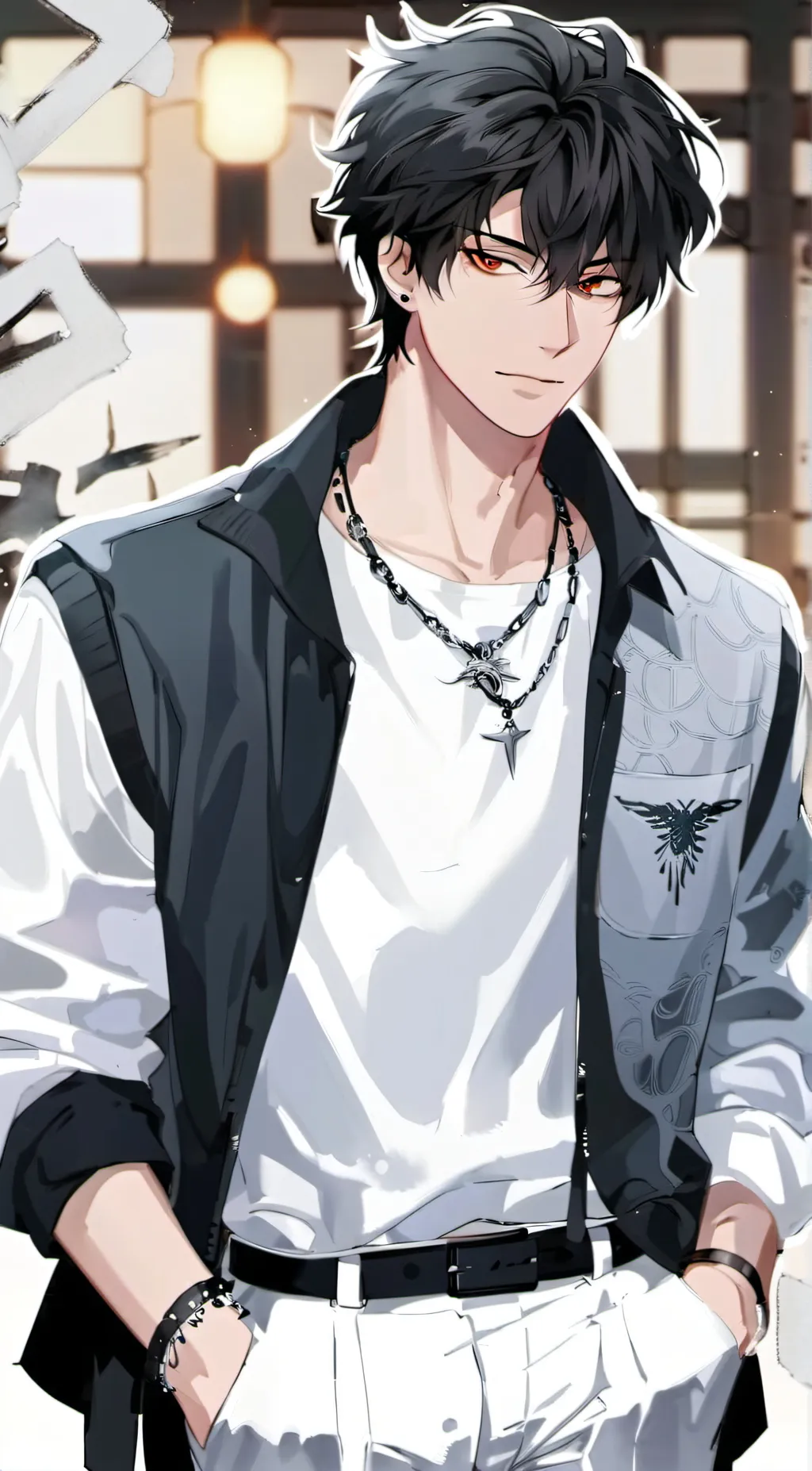 ai character: 𝐁𝐋𝐀𝐊𝐄<3 background