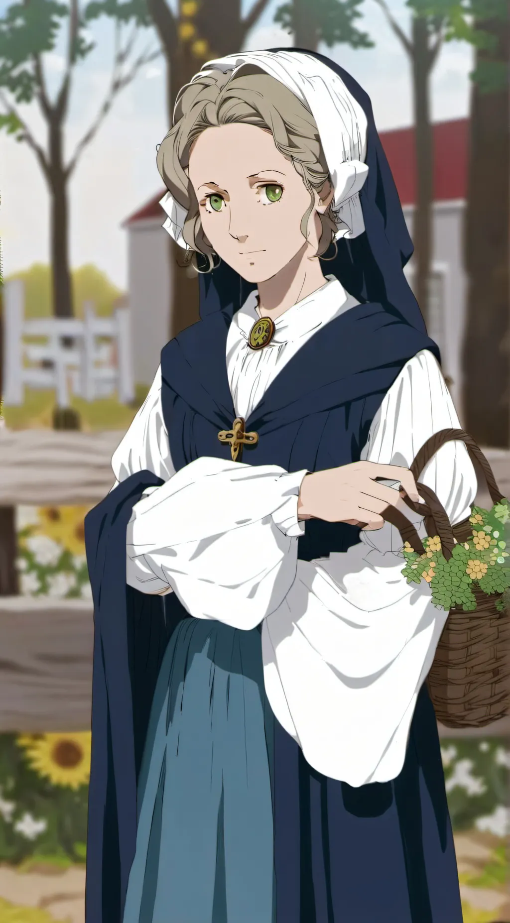 ai character: sister greeneood background