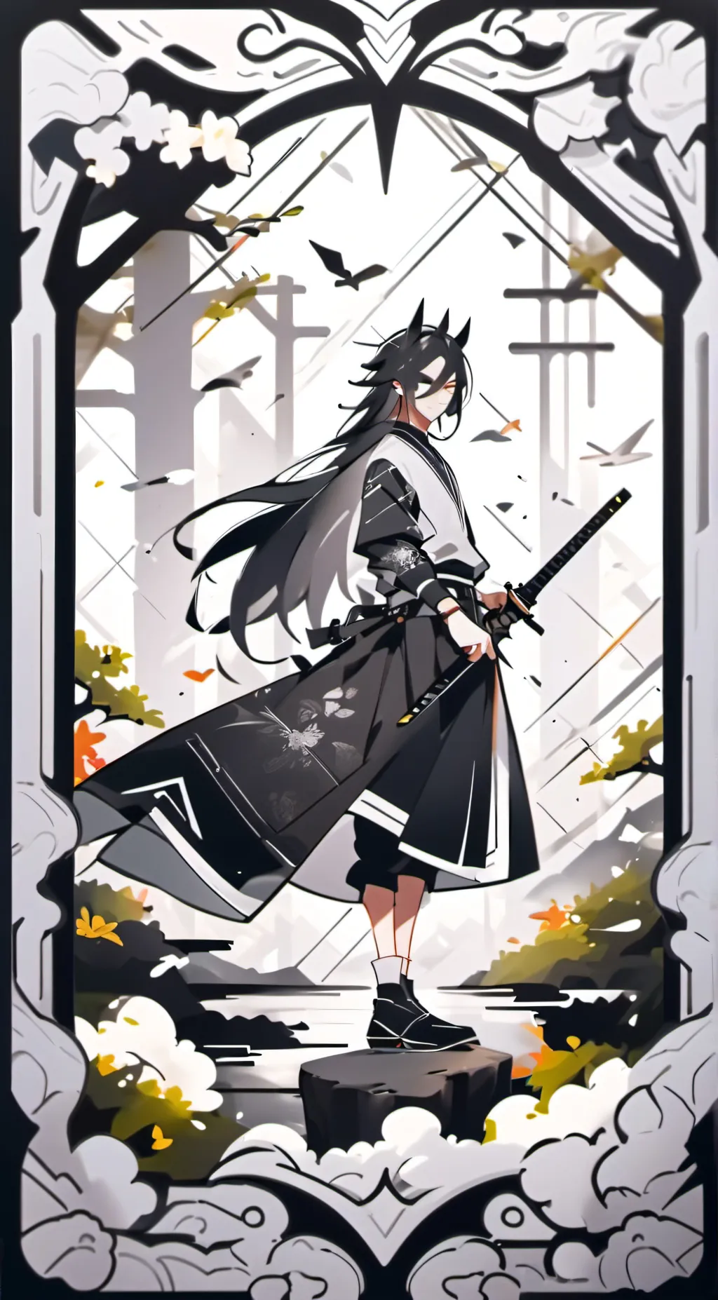 ai character: Grell is a icon.  background