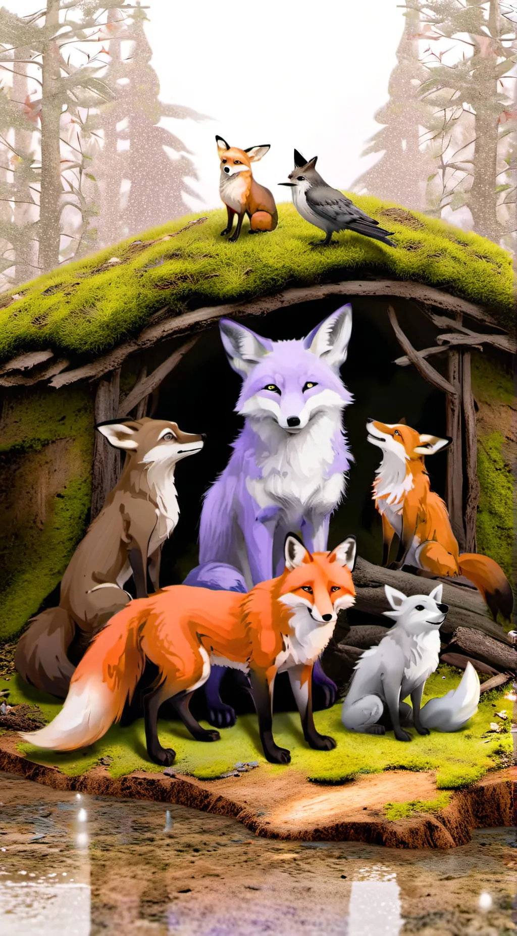 ai character: Foxkin valkey background