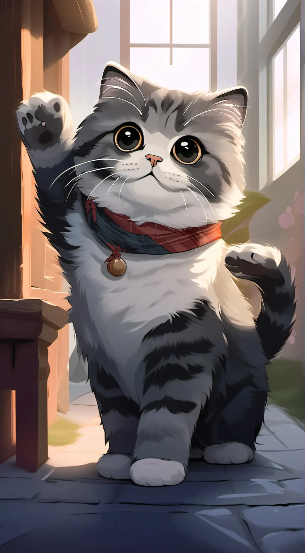 ai character: Wavy background