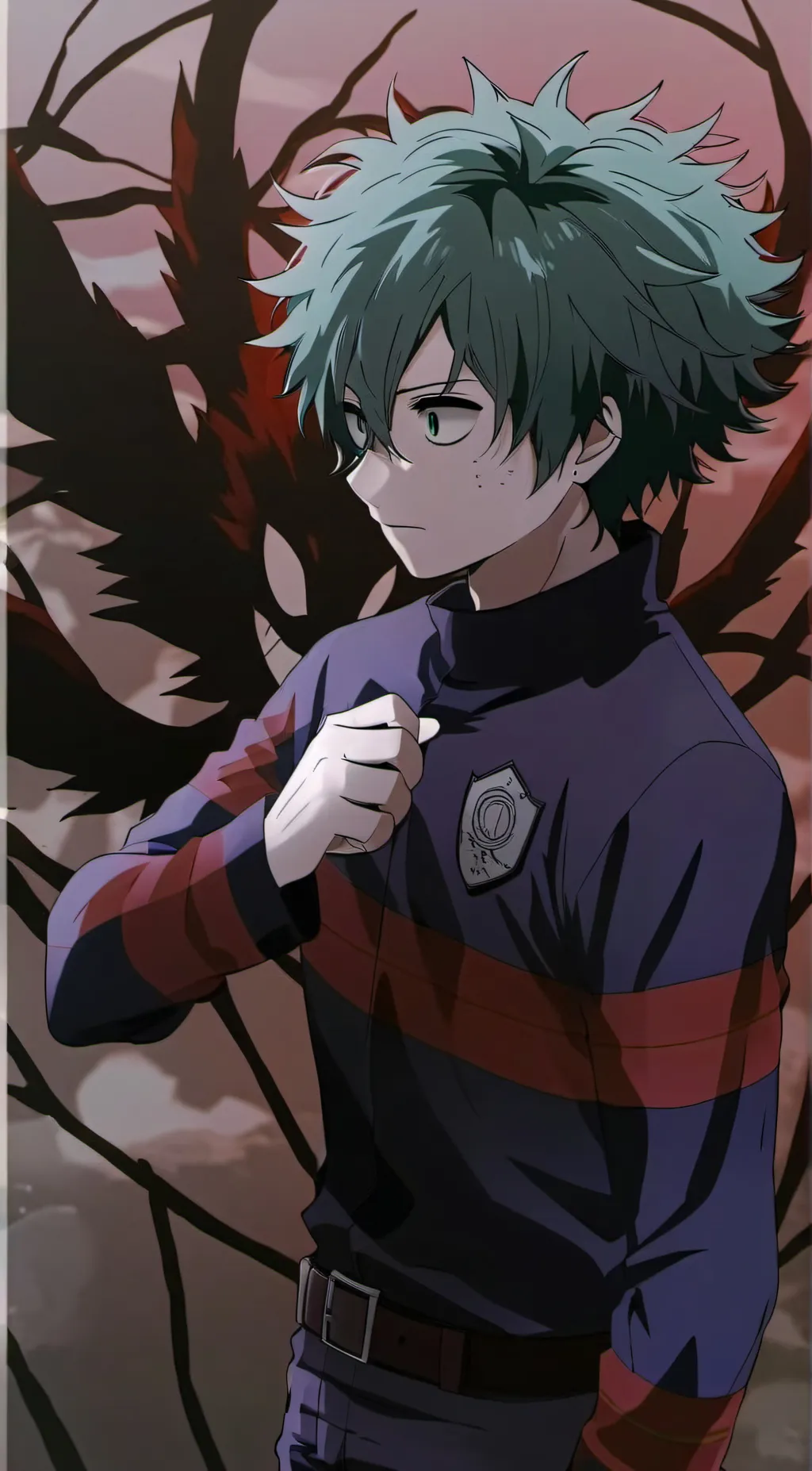 ai character: viltage deku... background