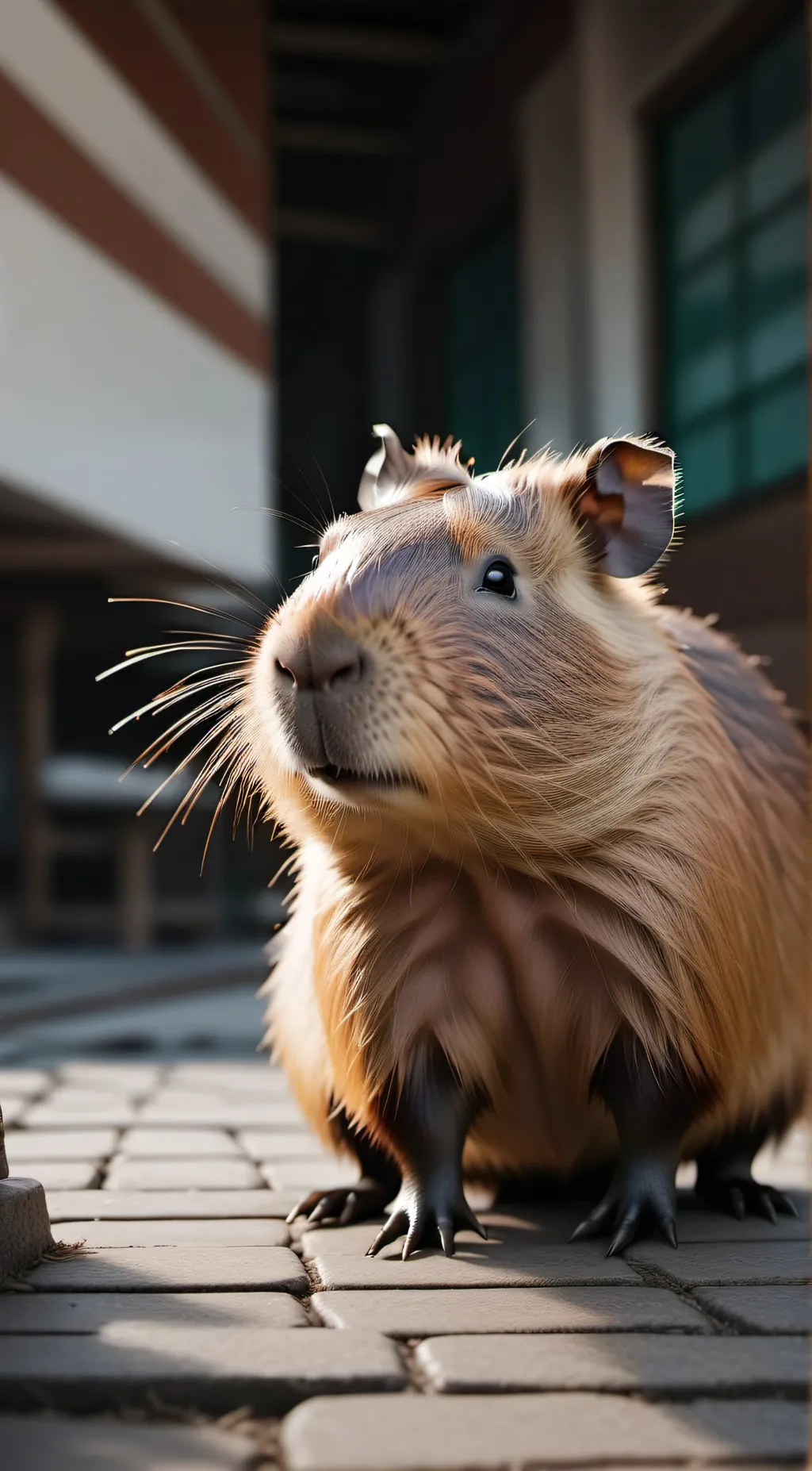 ai character: Cute capybara background