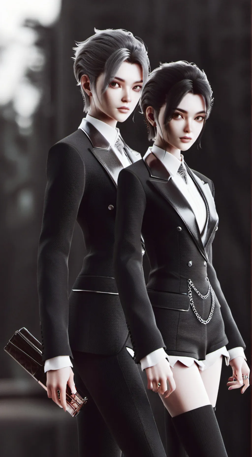 ai character: Evelyn & Elara �️� background