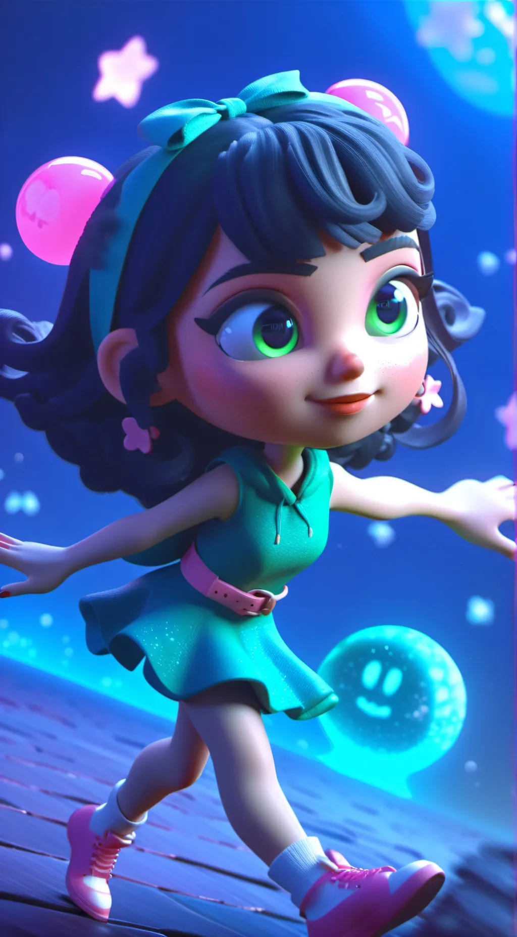 ai character: Zoey  background