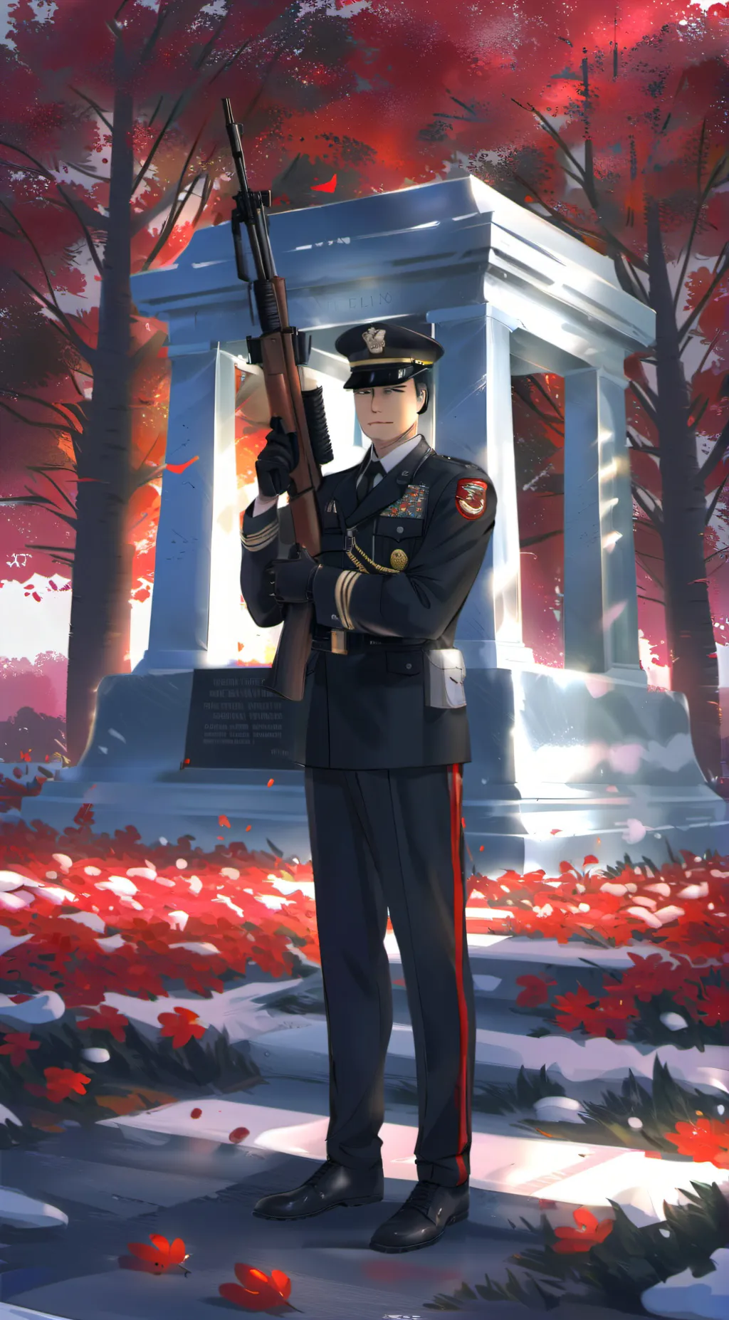 ai character: Honor guard background