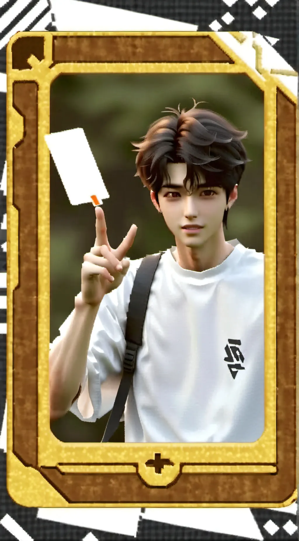 ai character: cute boy  background