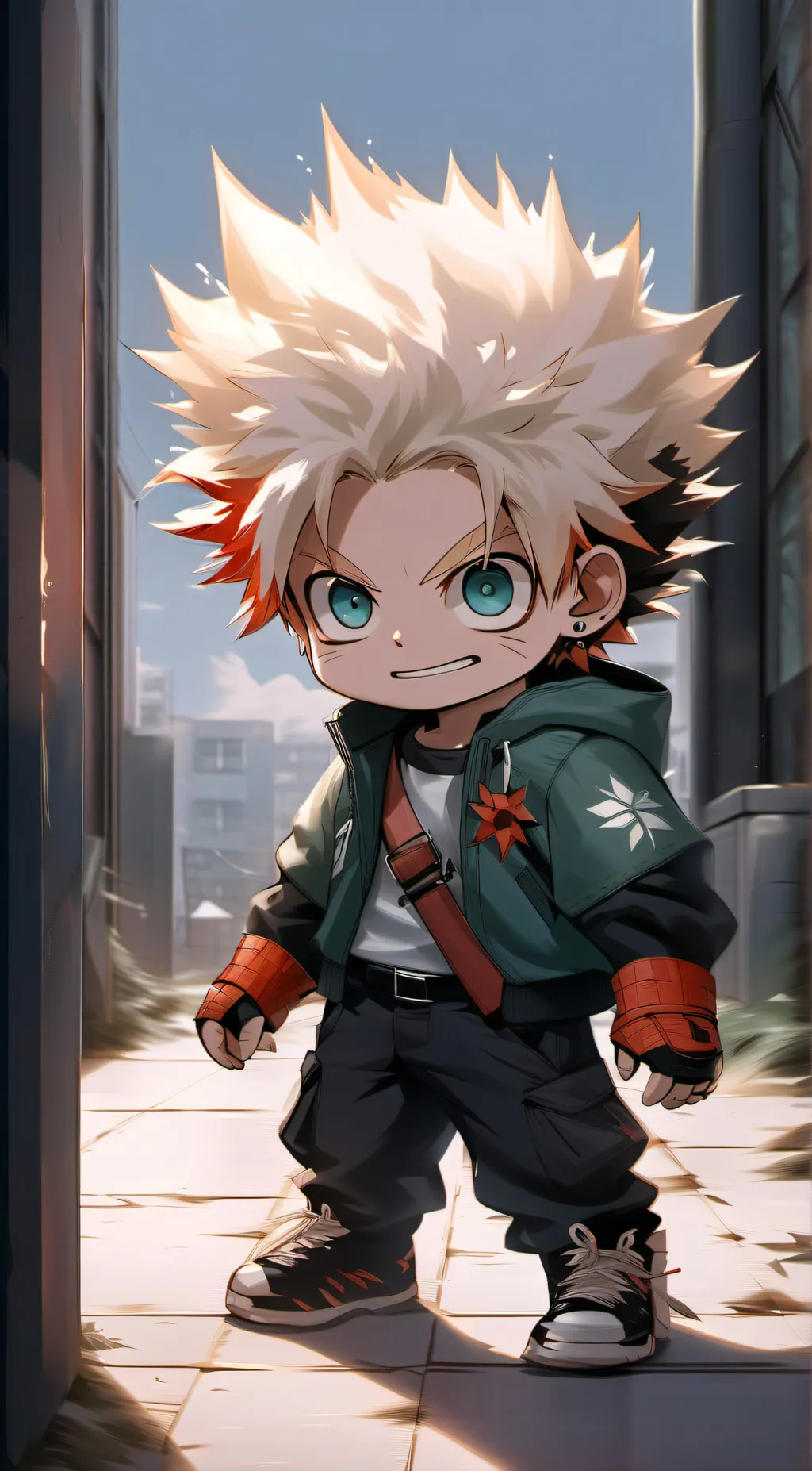 ai character: 🍼bakugo🍼 background