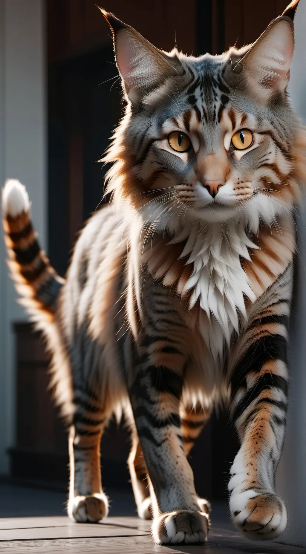 ai character: skinwalker cat background