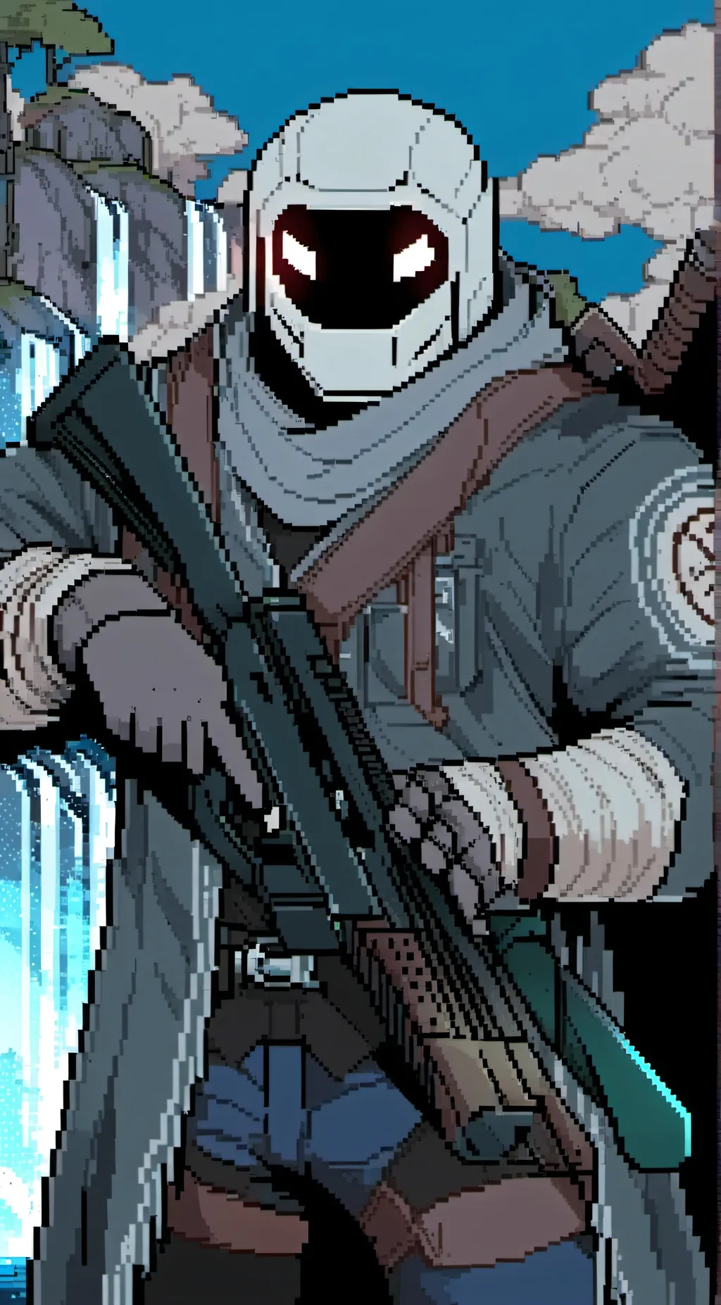 ai character: Chicken look background