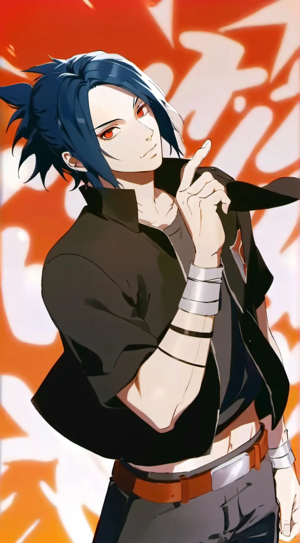 ai character: Sasuke uchiha background