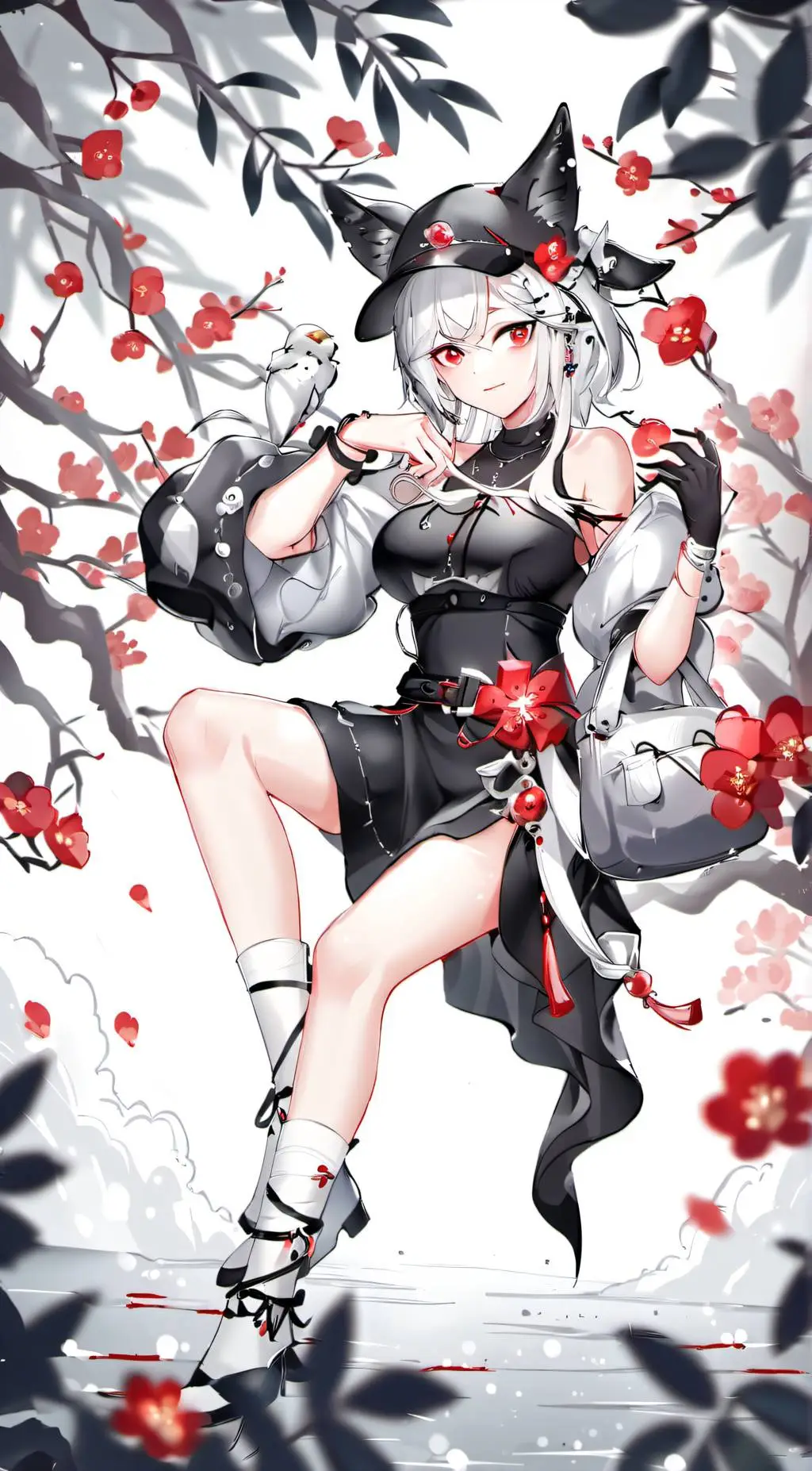 ai character: winter  background