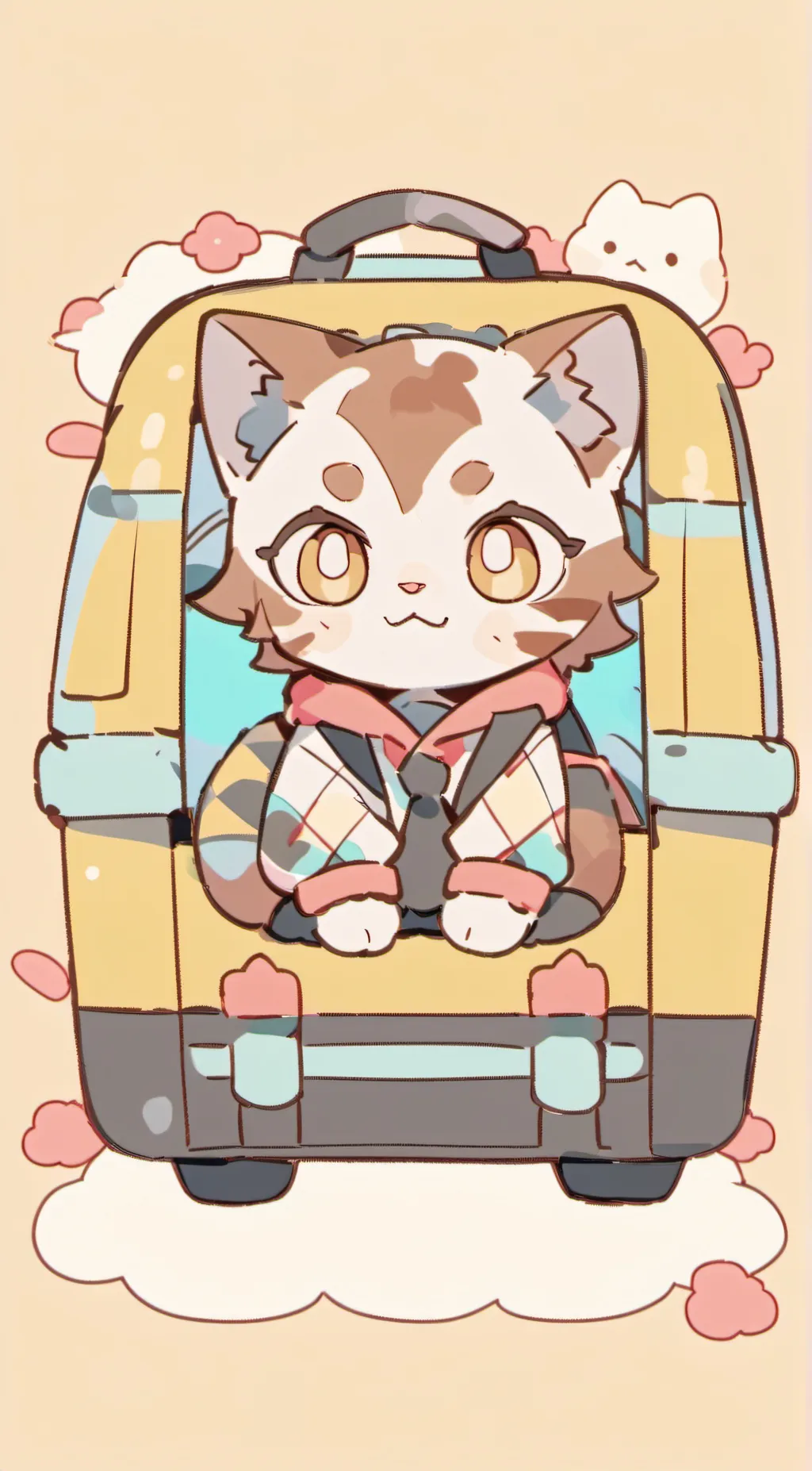 ai character: new cat.(HH) background