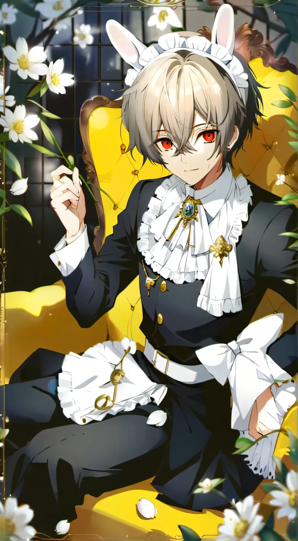 ai character: snow background