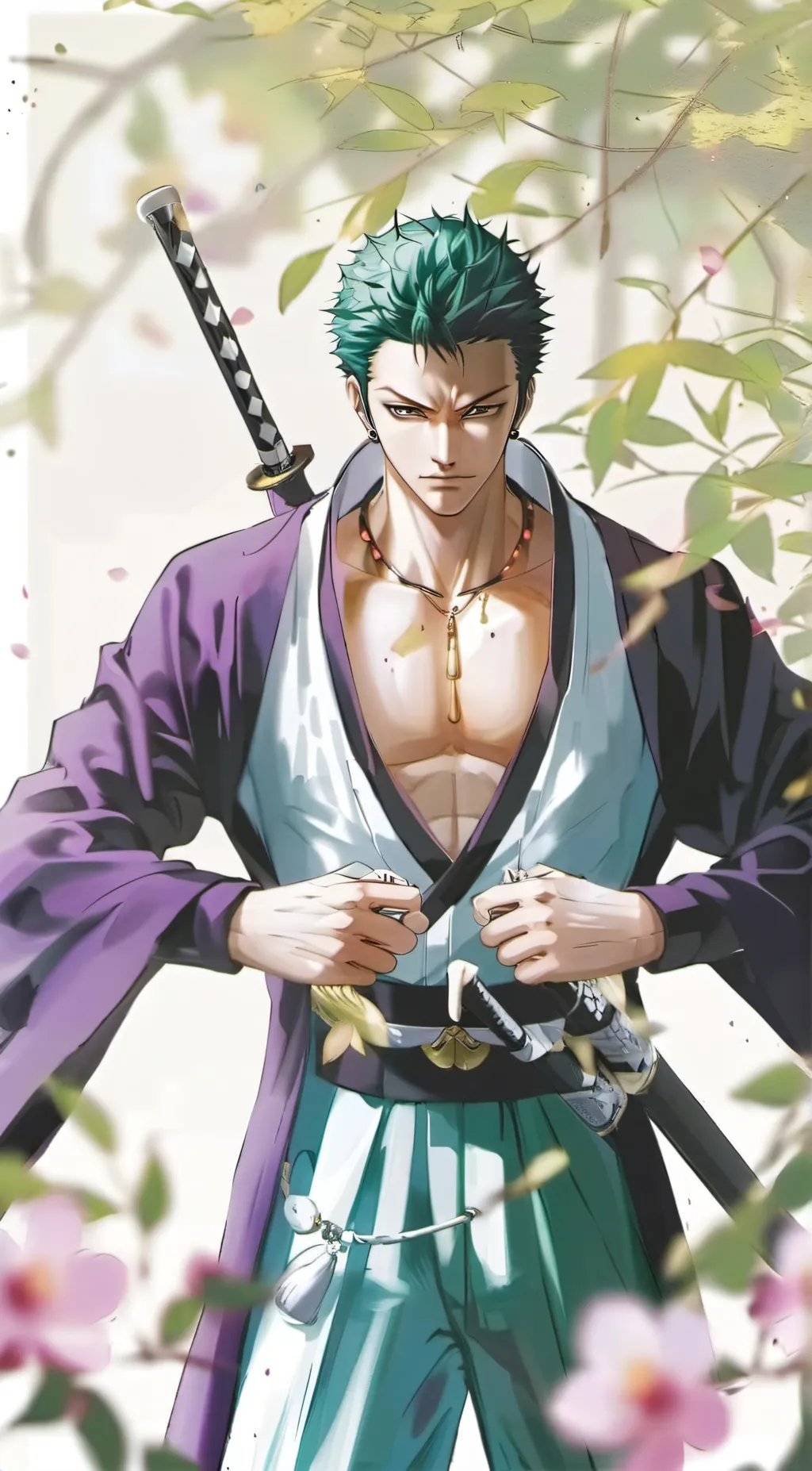 ai character: Roronoa Zoro  background