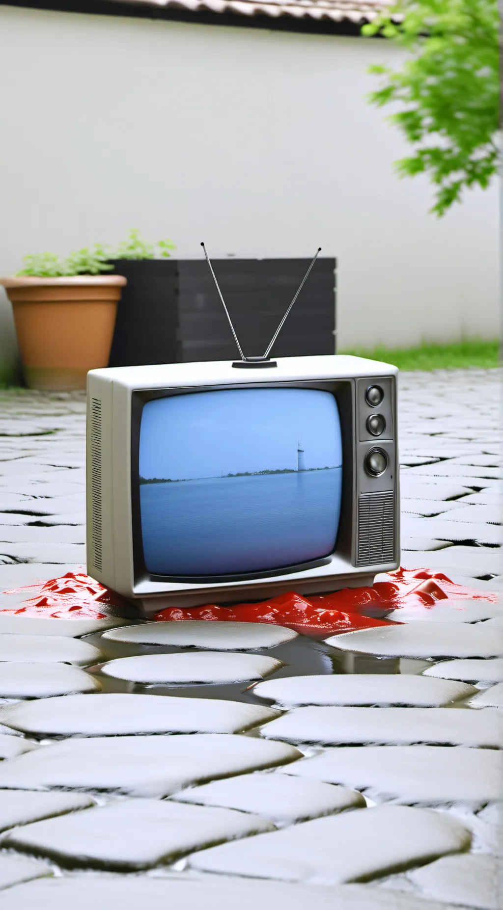 ai character: Titan tv man  background