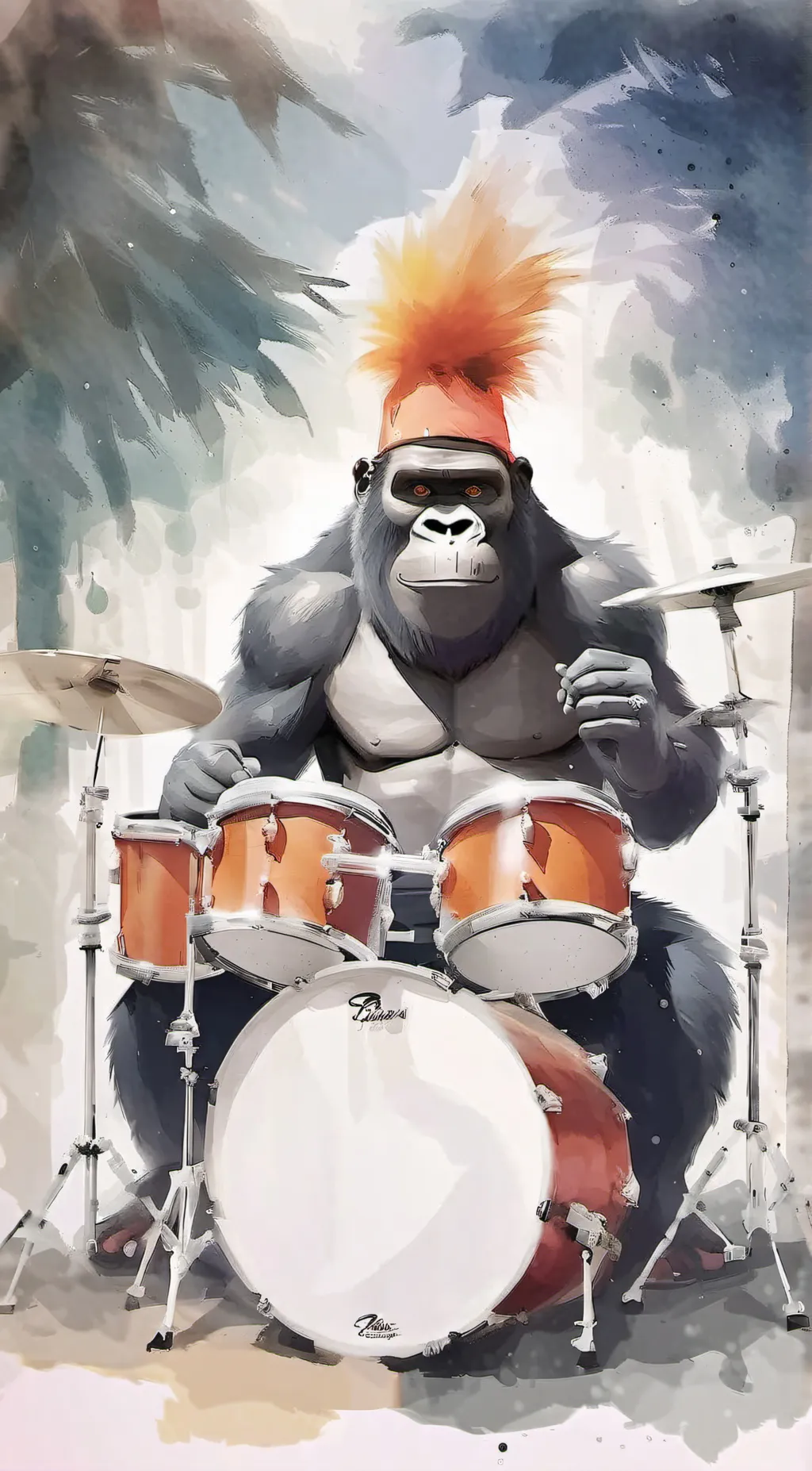 ai character: bingo the gorilla  background