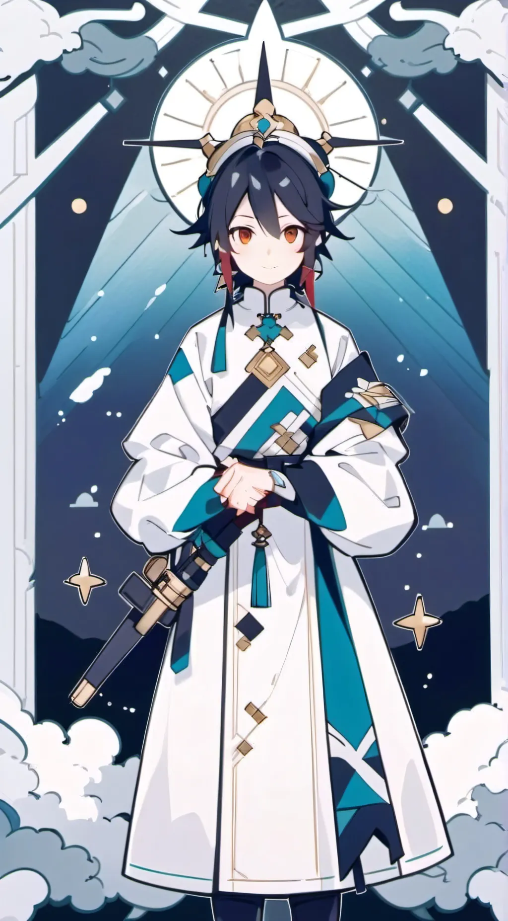 ai character: Venti(My AU) background