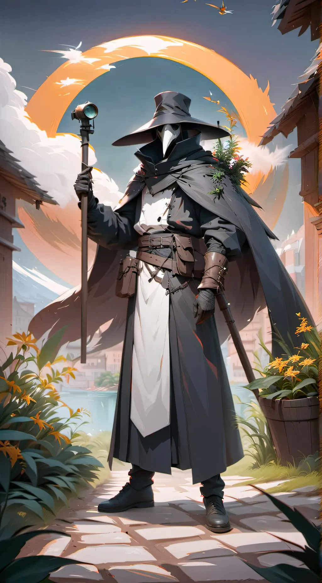 ai character: SCP 049(PlagueDoc) background