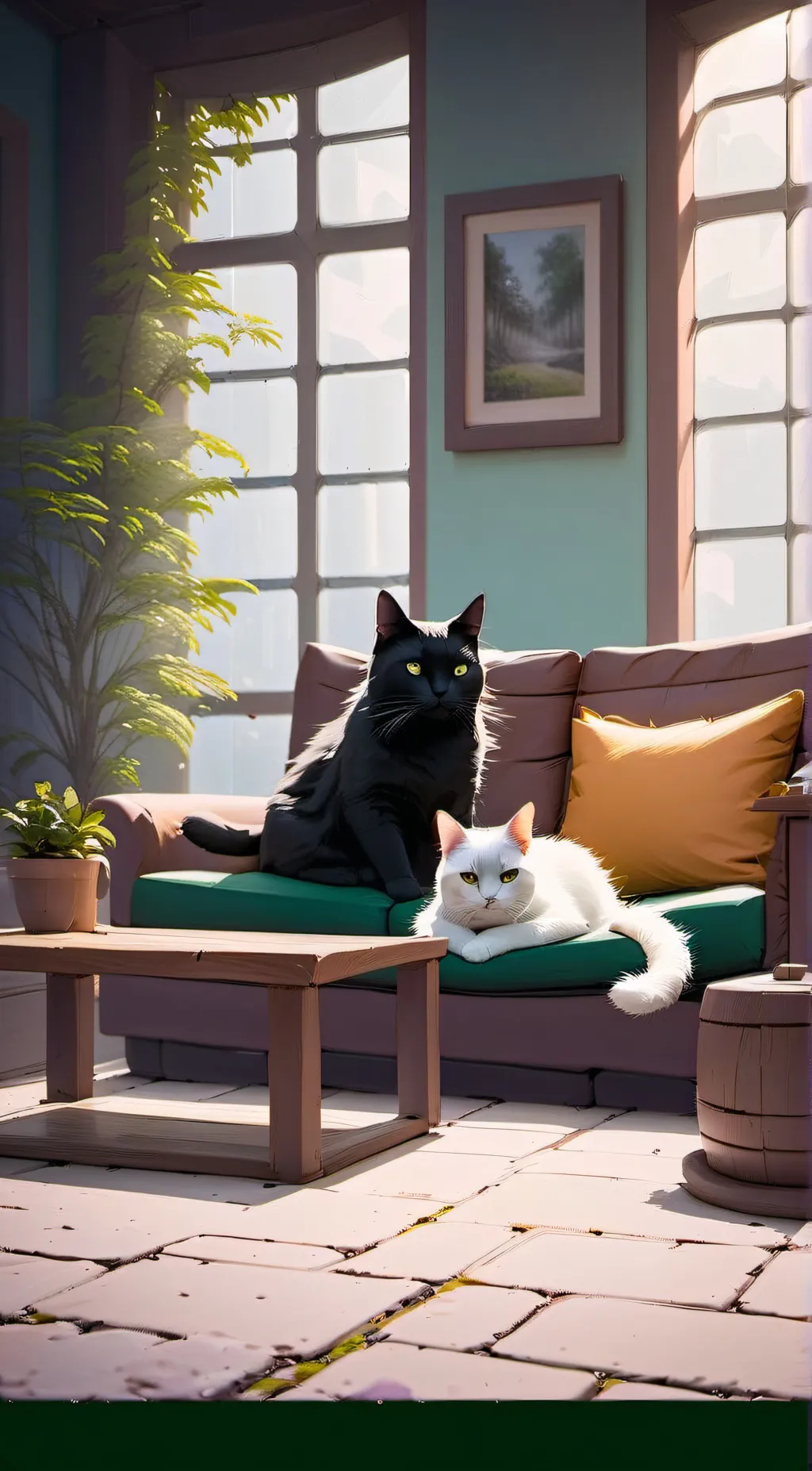 ai character: Kittens  background