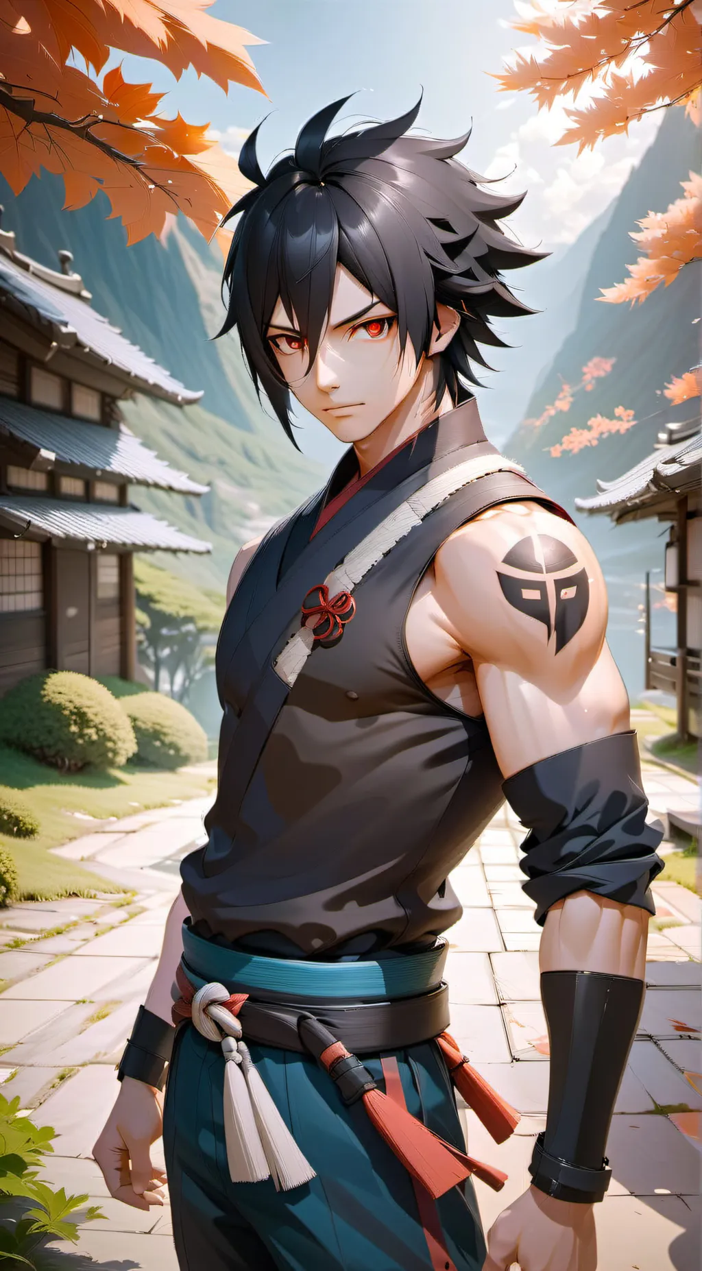 ai character: Sasuke background