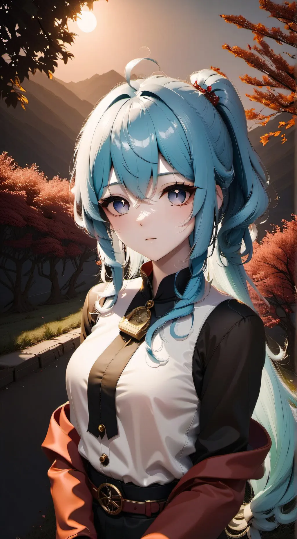 ai character: Aqua background