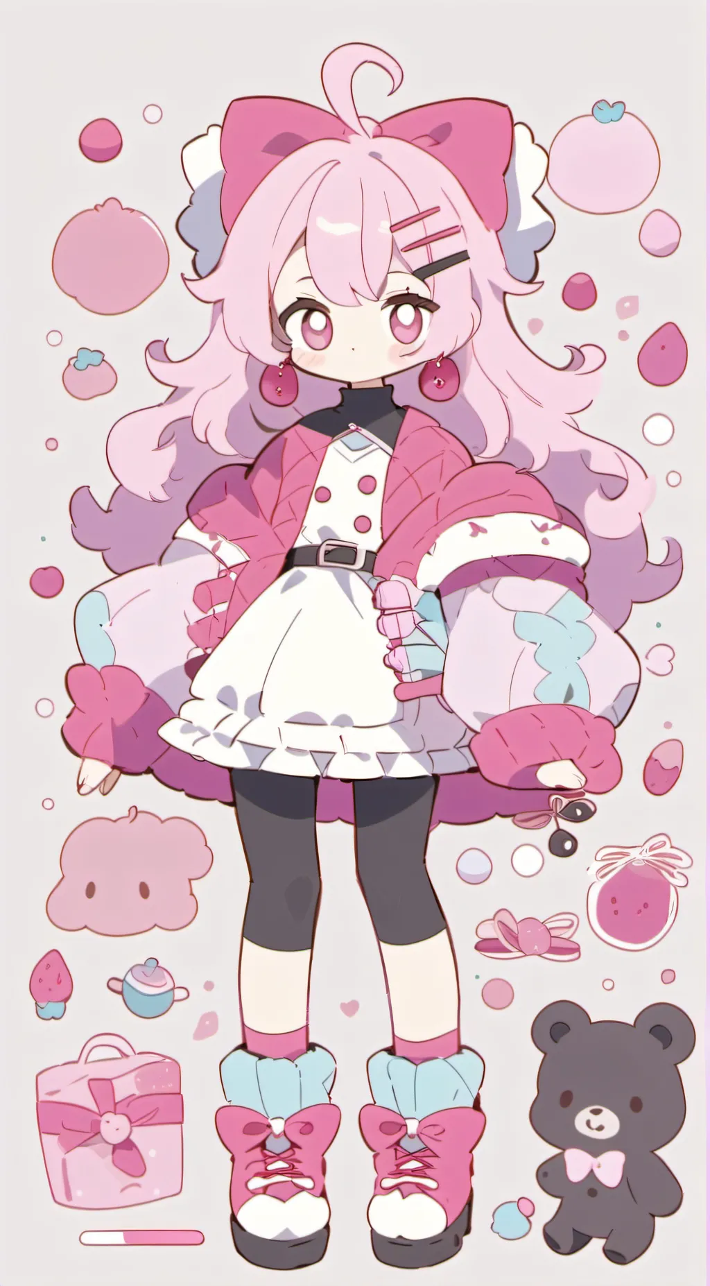 ai character: Bubblegum background