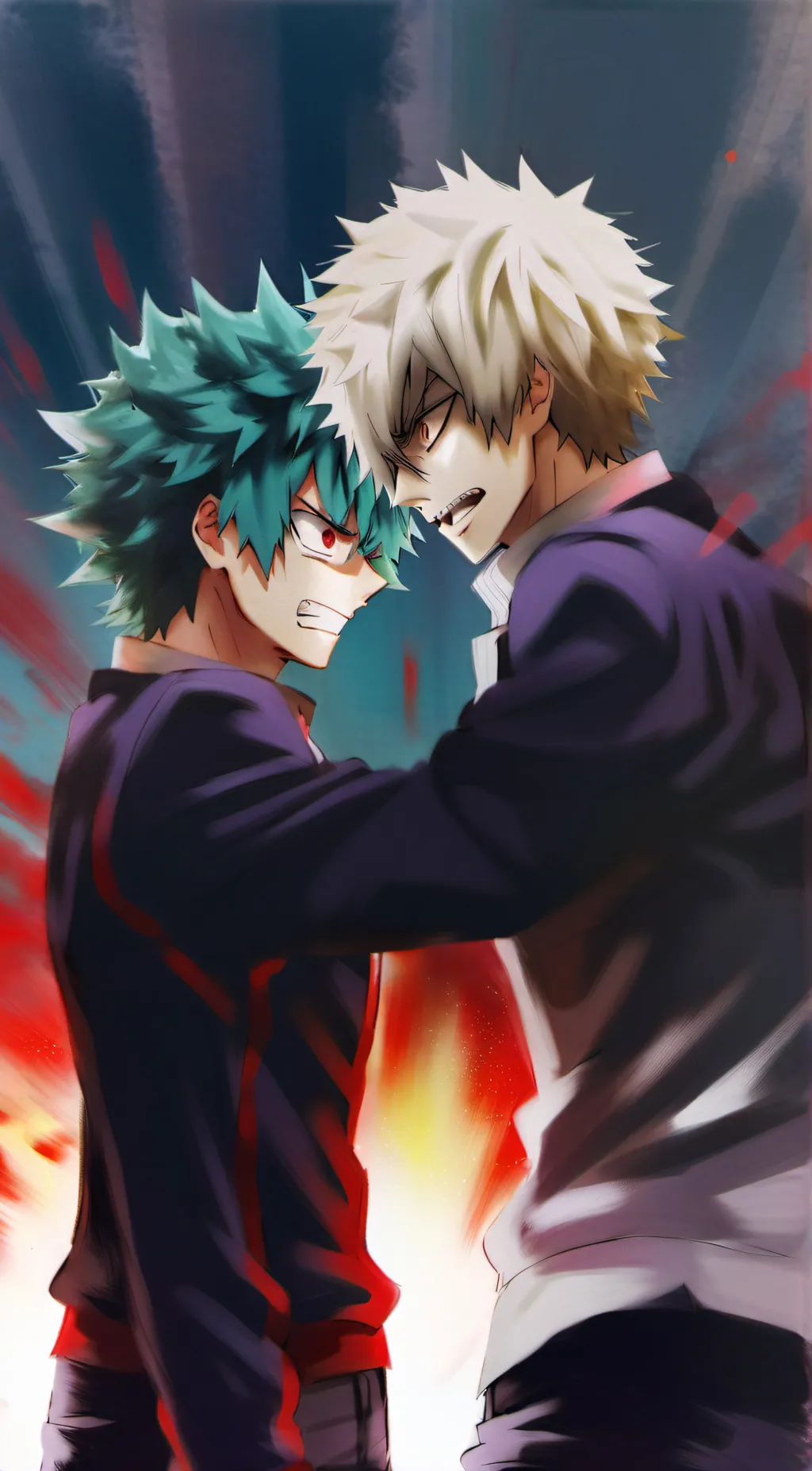 ai character: Villains vs Heros  background