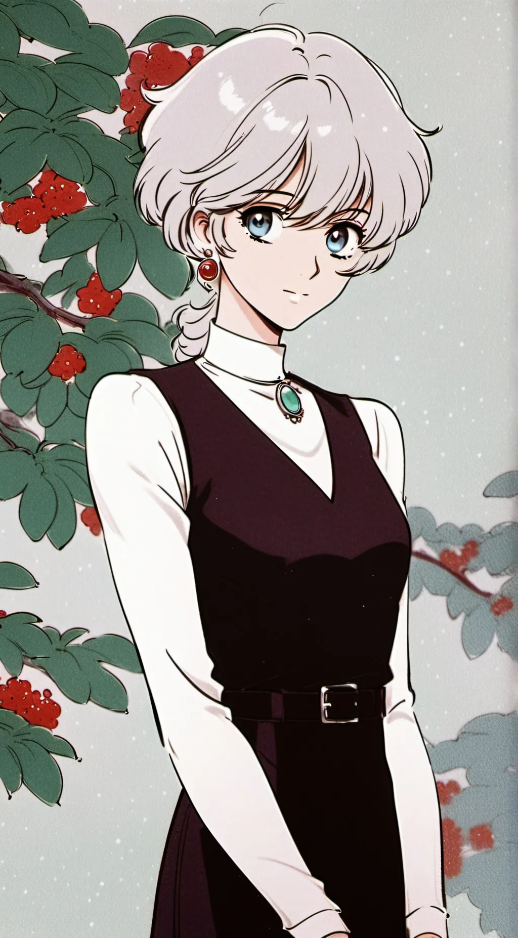 ai character: rose background