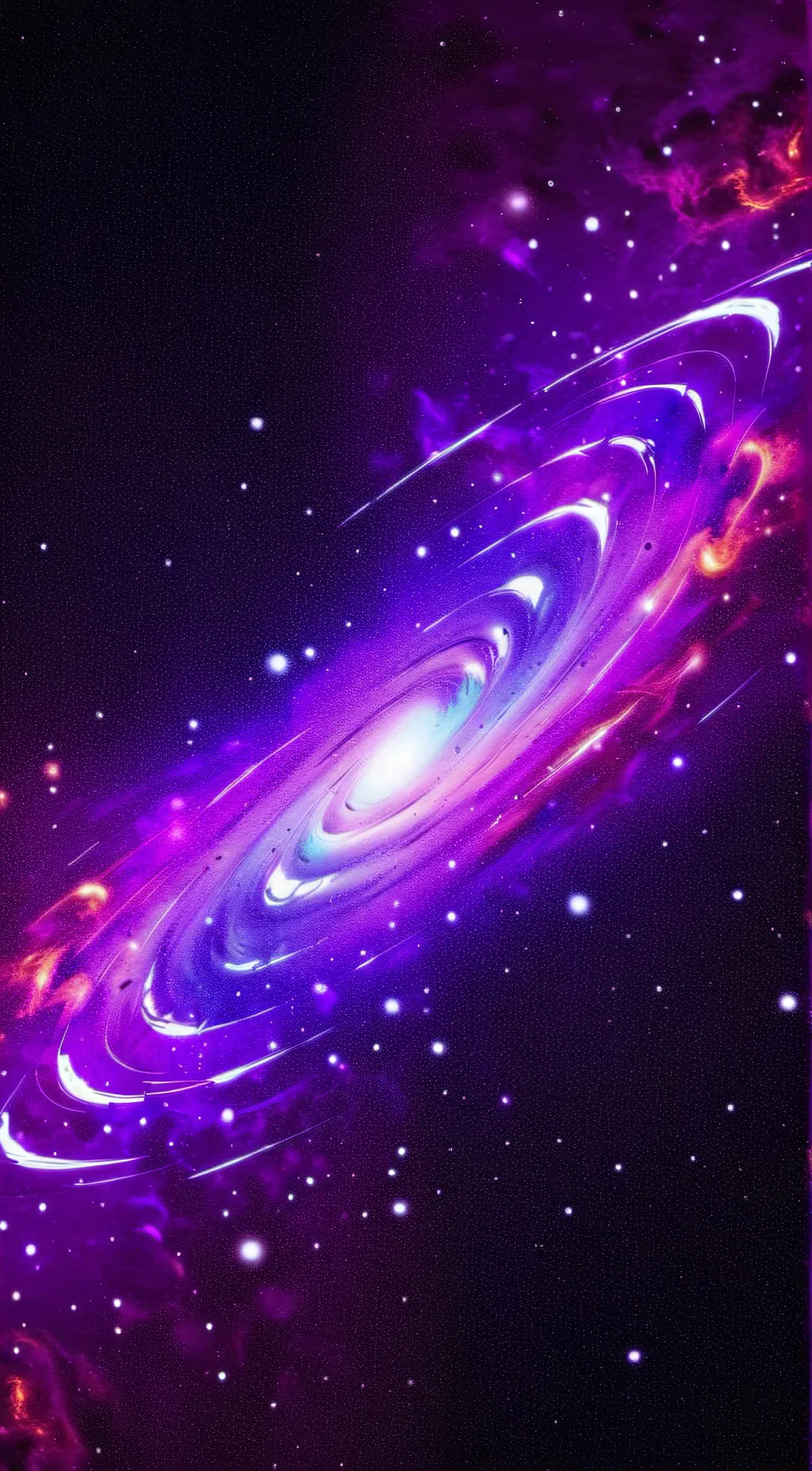 ai character: galaxy purple background