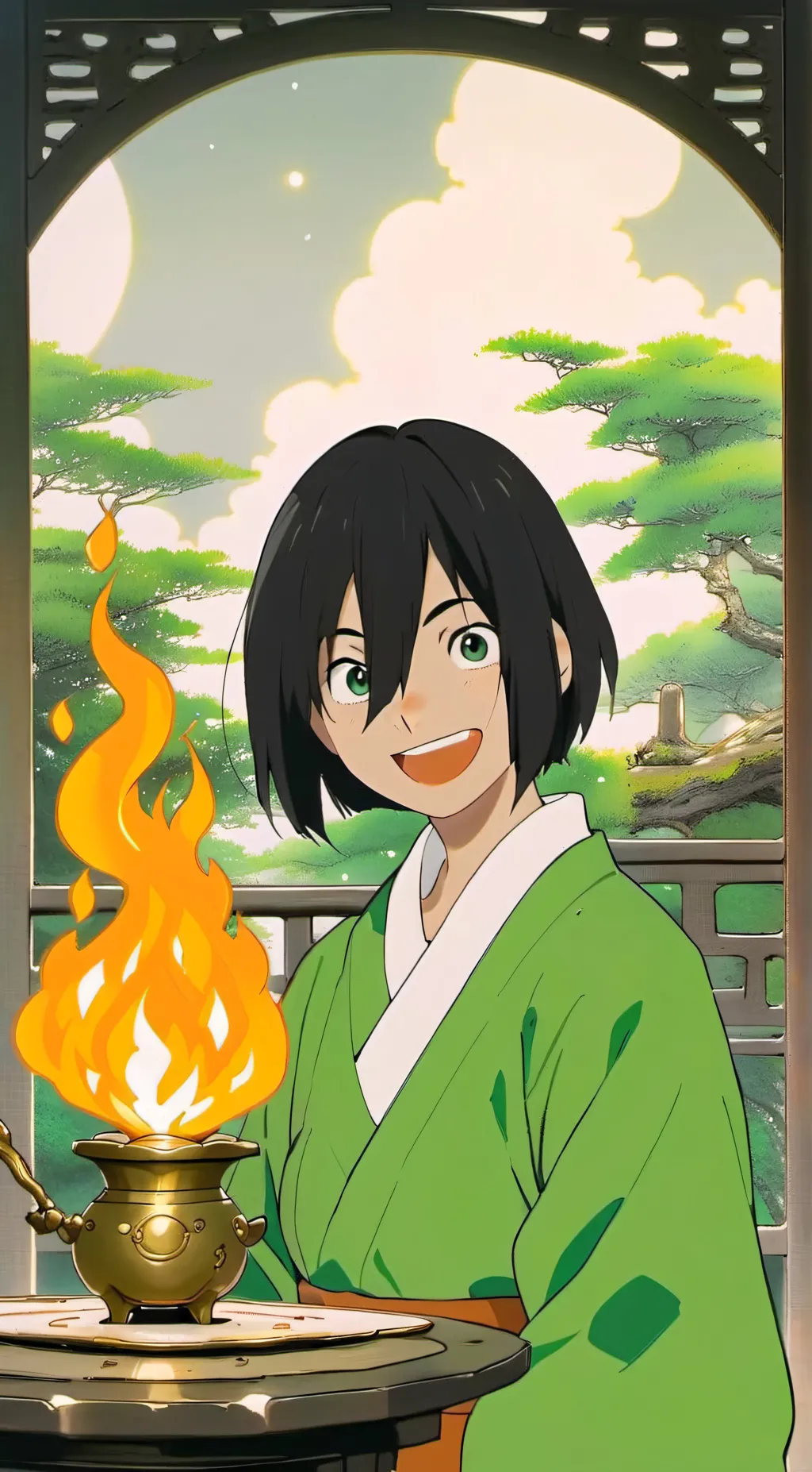 ai character: Toph  background