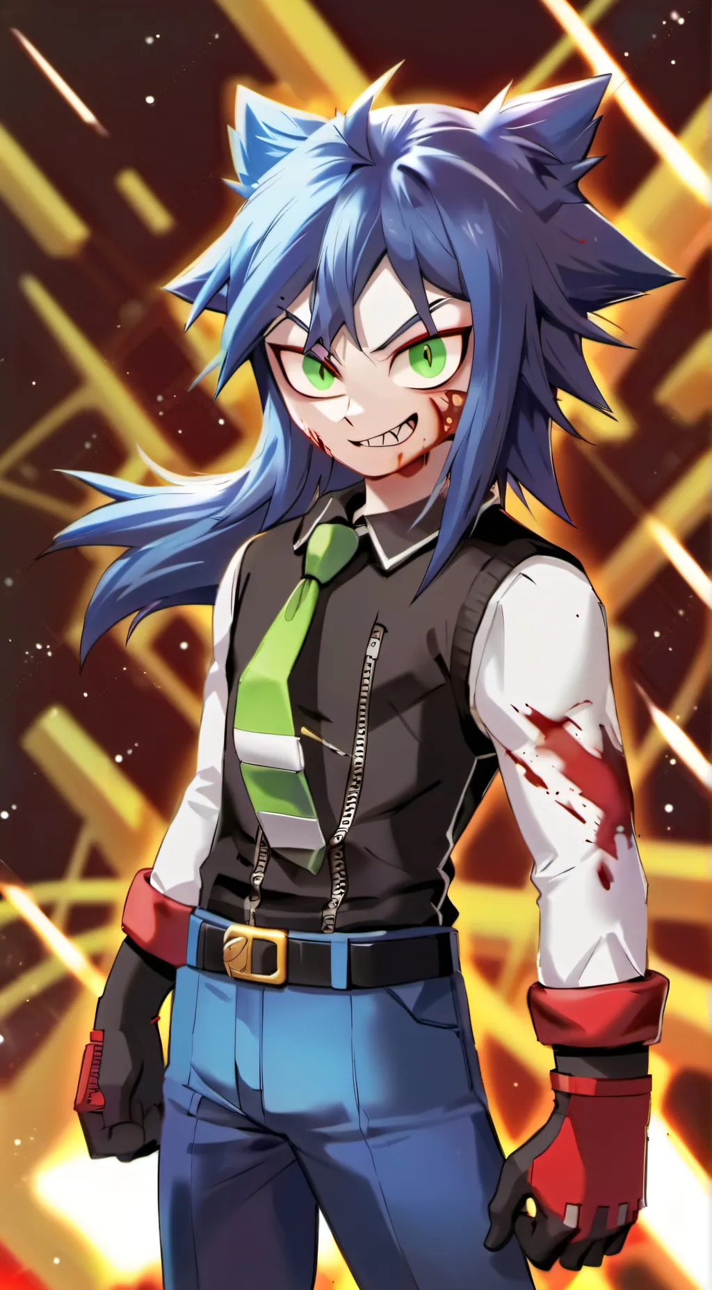 ai character: Sonic/Hunger hero background