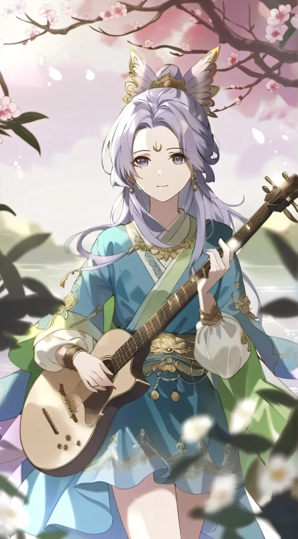 ai character: rose background