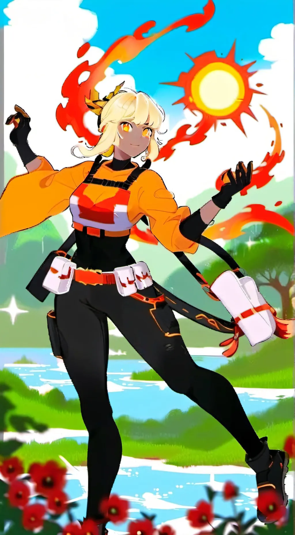 ai character: chaquetrix heatbla background