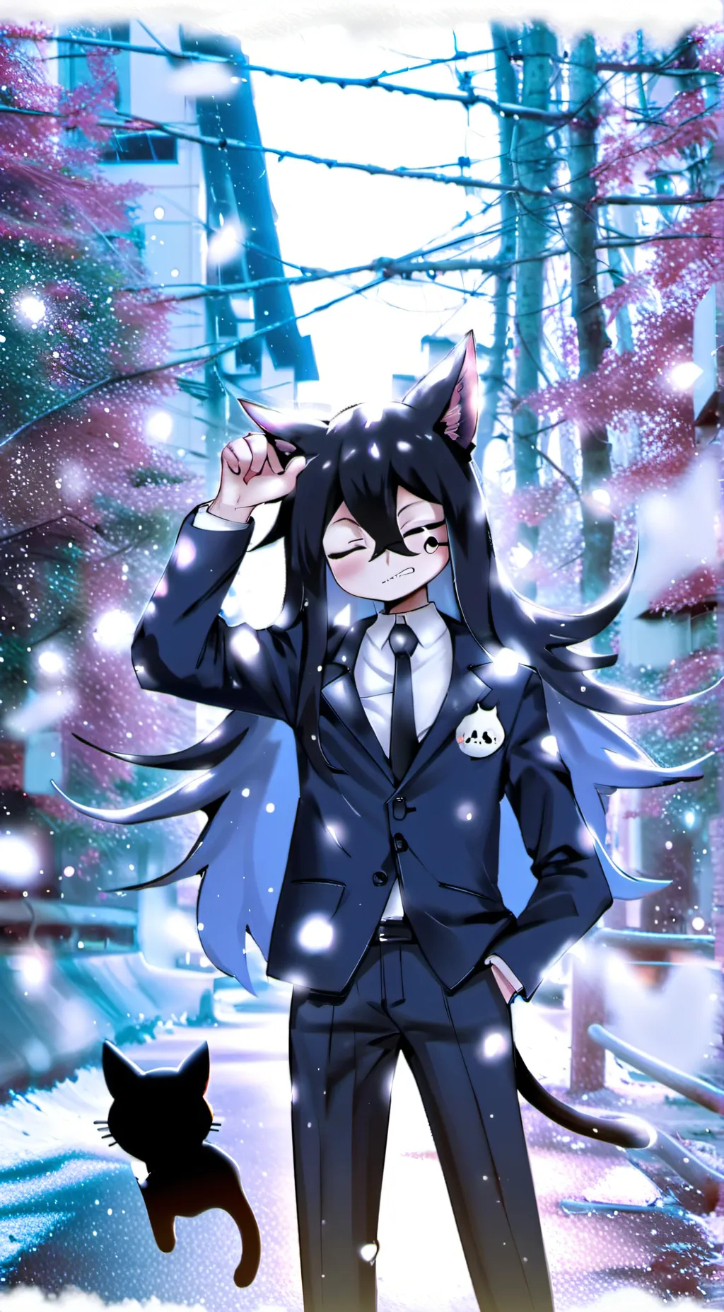 ai character:  miss circle  background