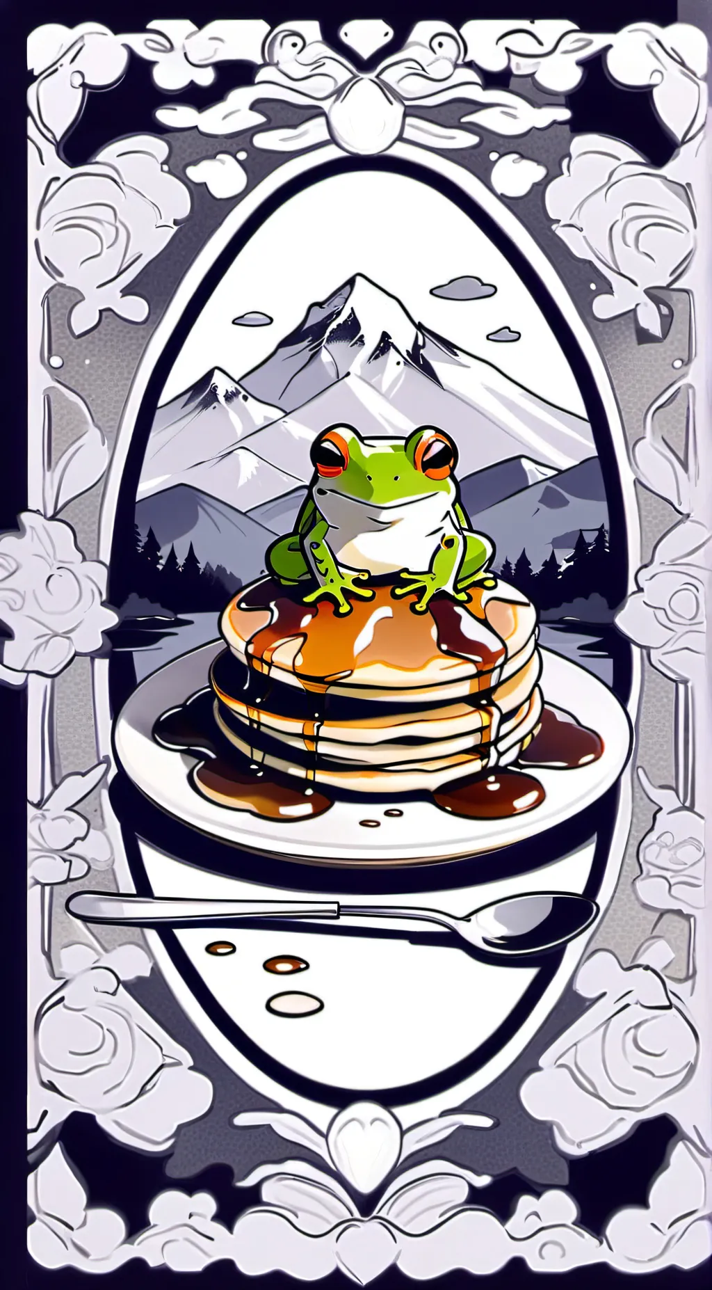 ai character: The pancake frog background