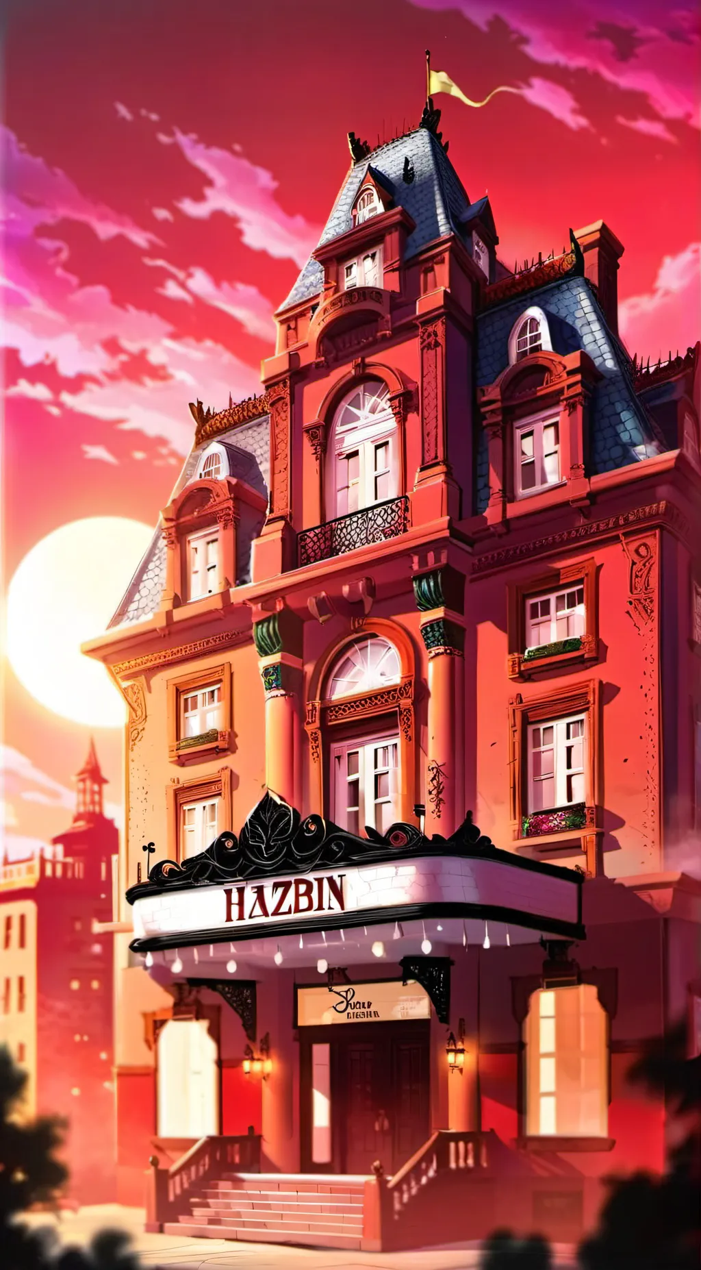 ai character: Hazbin Hotel background
