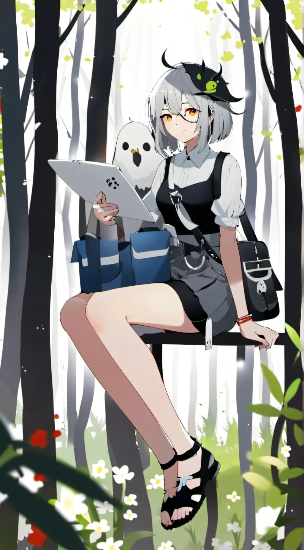 ai character: demon slayer  background