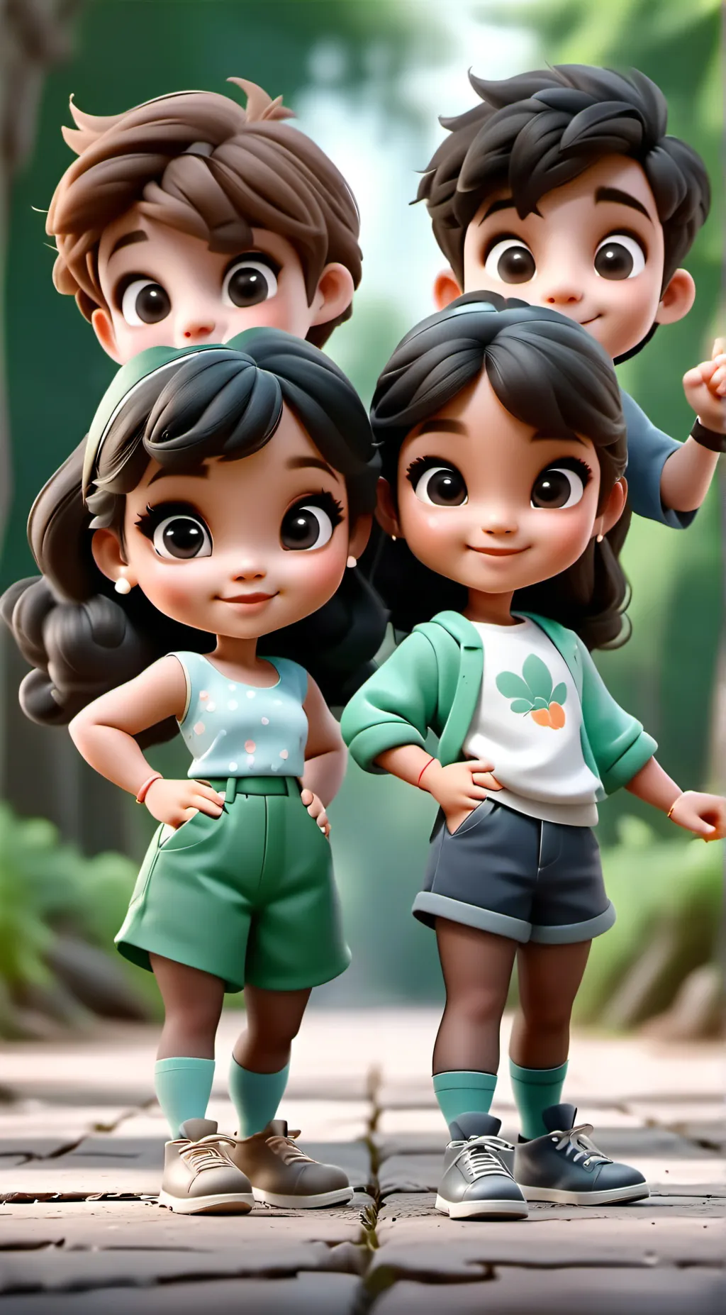 ai character: The Hide and seek background