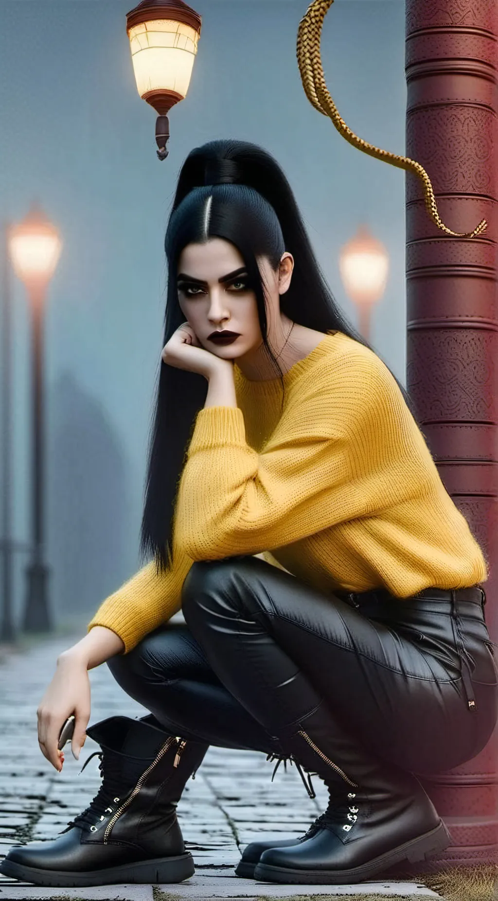 ai character: Ebony background